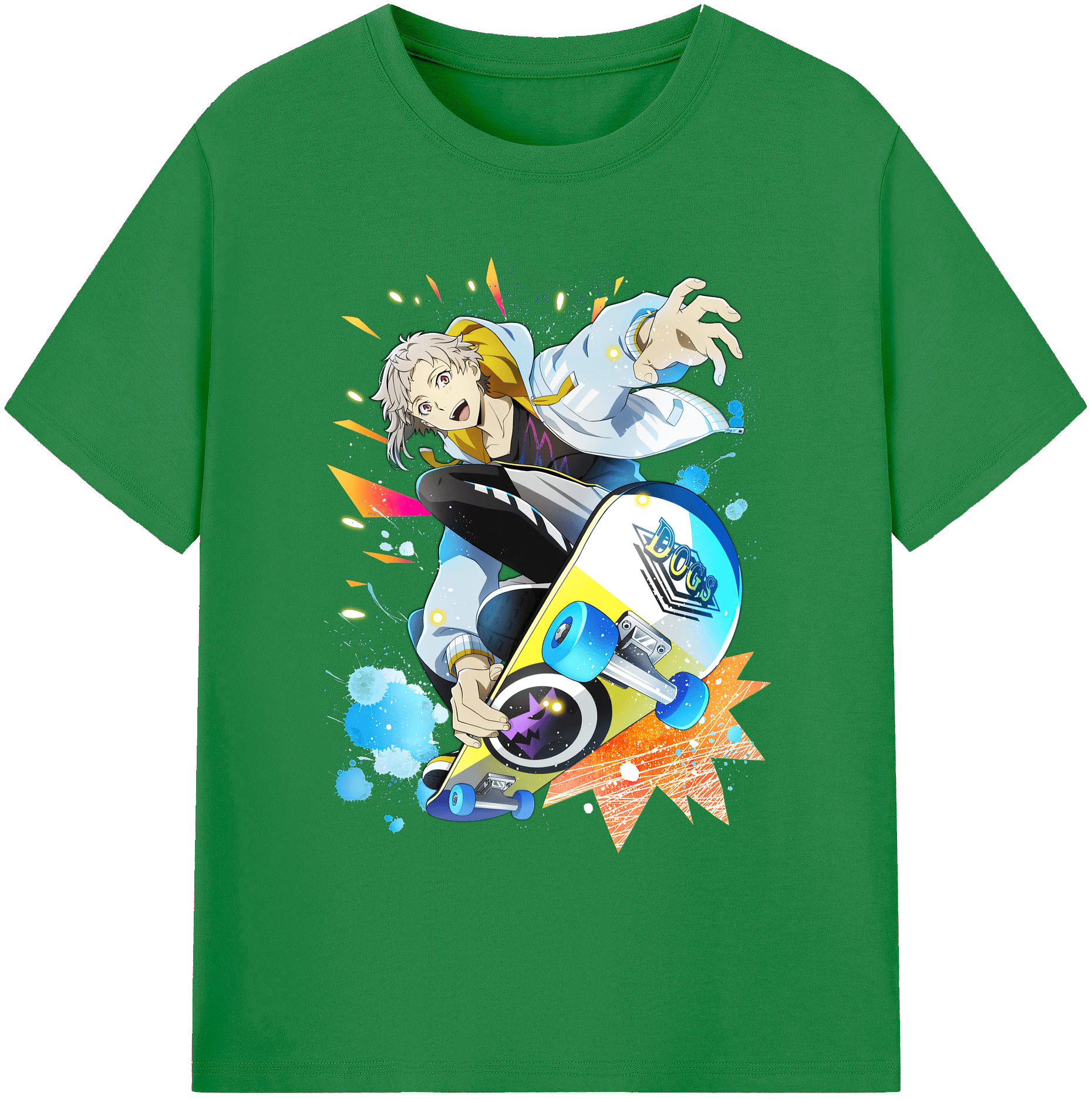 （画像用） 文豪ストレイドッグス Bungo Stray Dogs 綿100％ メンズ半袖Tシャツ｜肌触りやわらか＆通気性