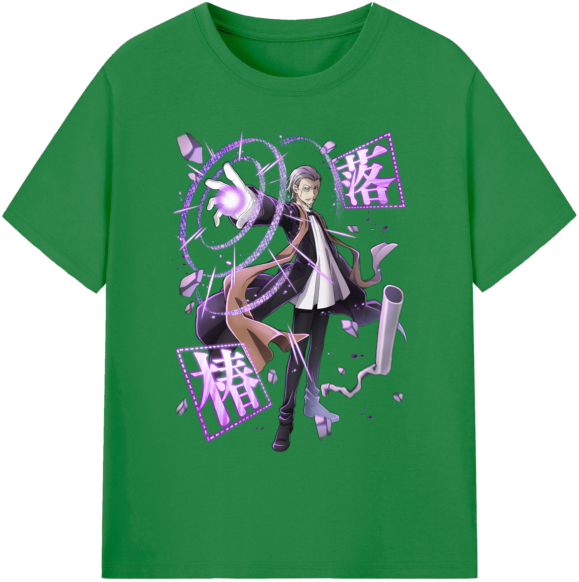 （画像用） 文豪ストレイドッグス Bungo Stray Dogs 綿100％ メンズ半袖Tシャツ｜肌触りやわらか＆通気性