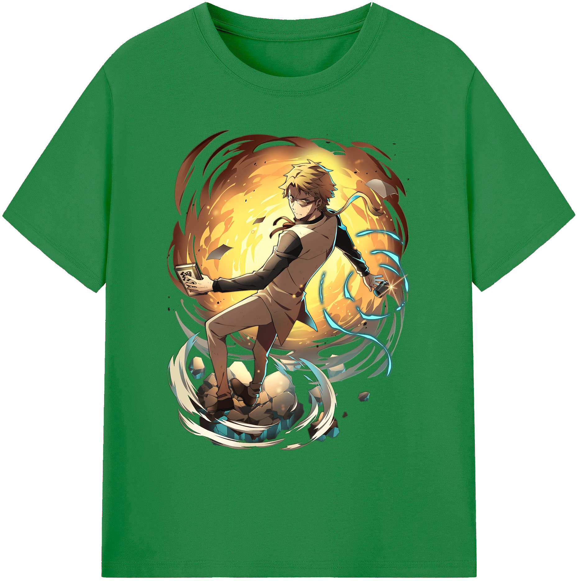 （画像用） 文豪ストレイドッグス Bungo Stray Dogs 綿100％ メンズ半袖Tシャツ｜肌触りやわらか＆通気性