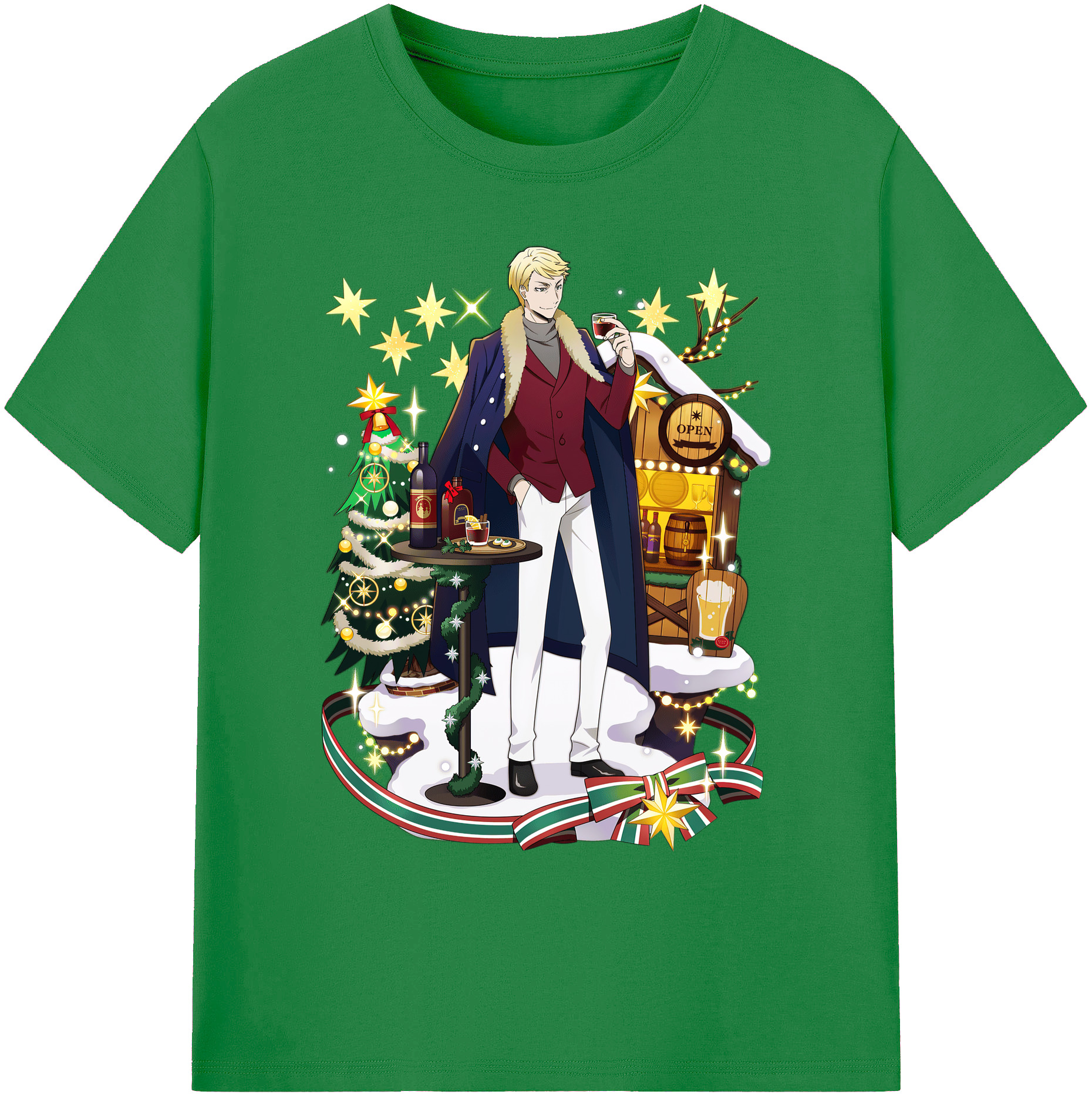 （画像用） 文豪ストレイドッグス Bungo Stray Dogs 綿100％ メンズ半袖Tシャツ｜肌触りやわらか＆通気性