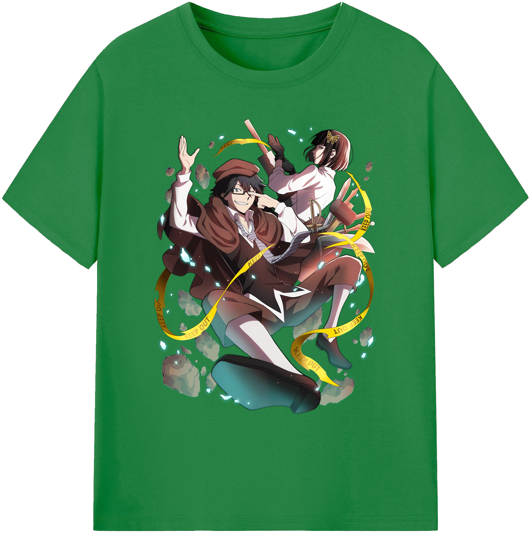 （画像用） 文豪ストレイドッグス Bungo Stray Dogs 綿100％ メンズ半袖Tシャツ｜肌触りやわらか＆通気性