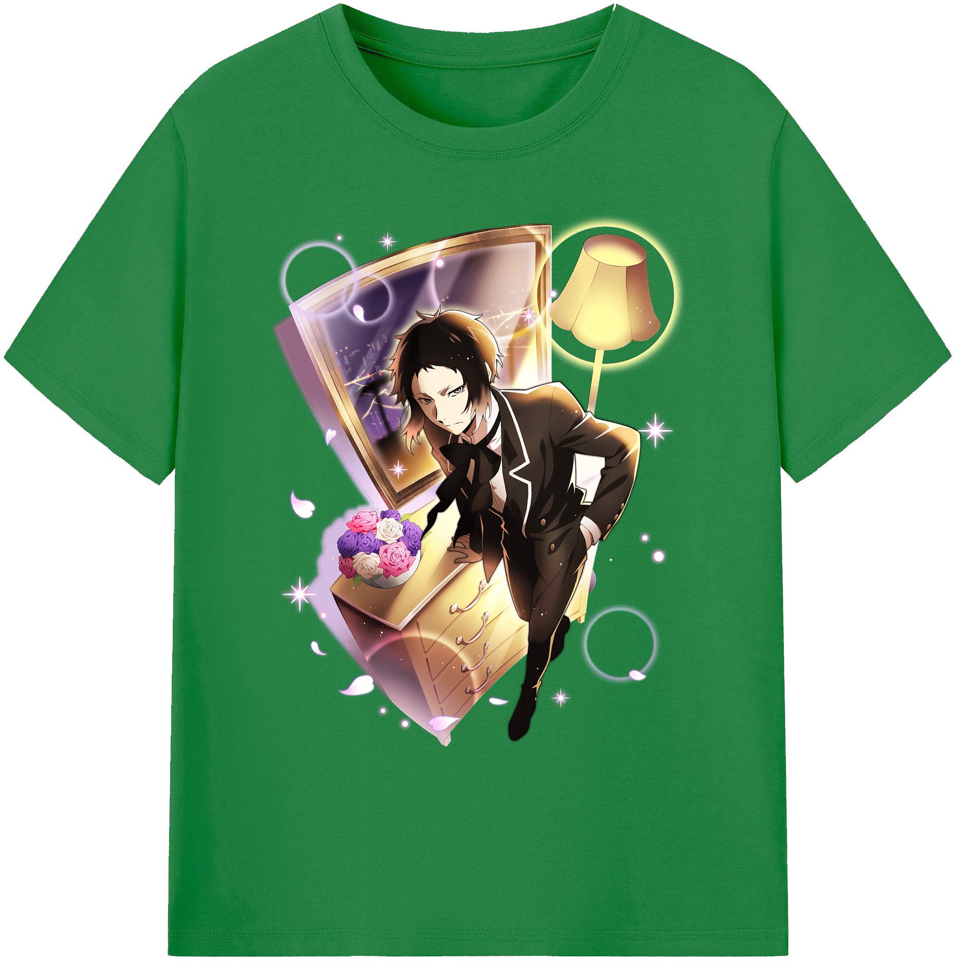 （画像用） 文豪ストレイドッグス Bungo Stray Dogs 綿100％ メンズ半袖Tシャツ｜肌触りやわらか＆通気性
