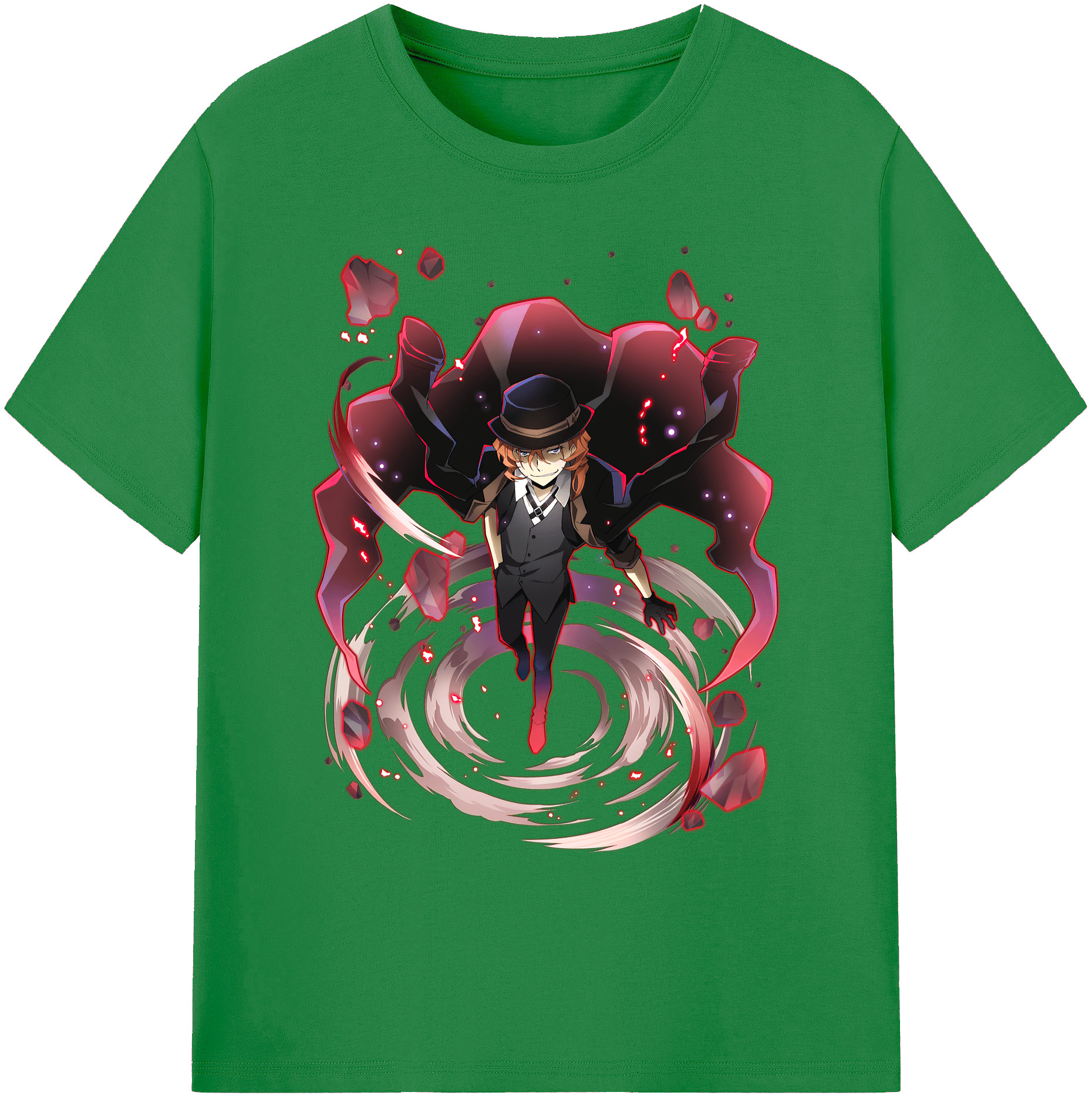 （画像用） 文豪ストレイドッグス Bungo Stray Dogs 綿100％ メンズ半袖Tシャツ｜肌触りやわらか＆通気性