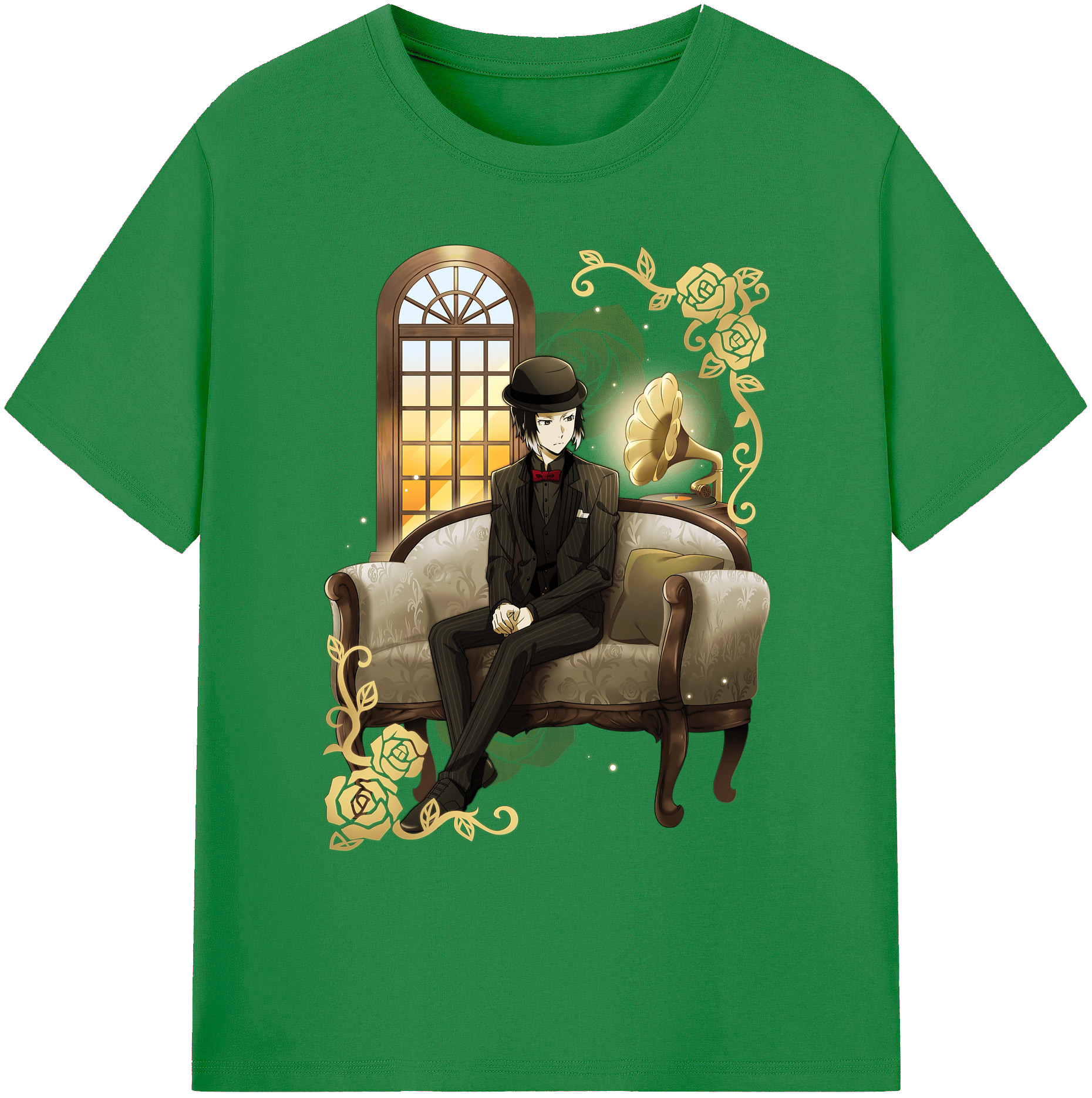 （画像用） 文豪ストレイドッグス Bungo Stray Dogs 綿100％ メンズ半袖Tシャツ｜肌触りやわらか＆通気性