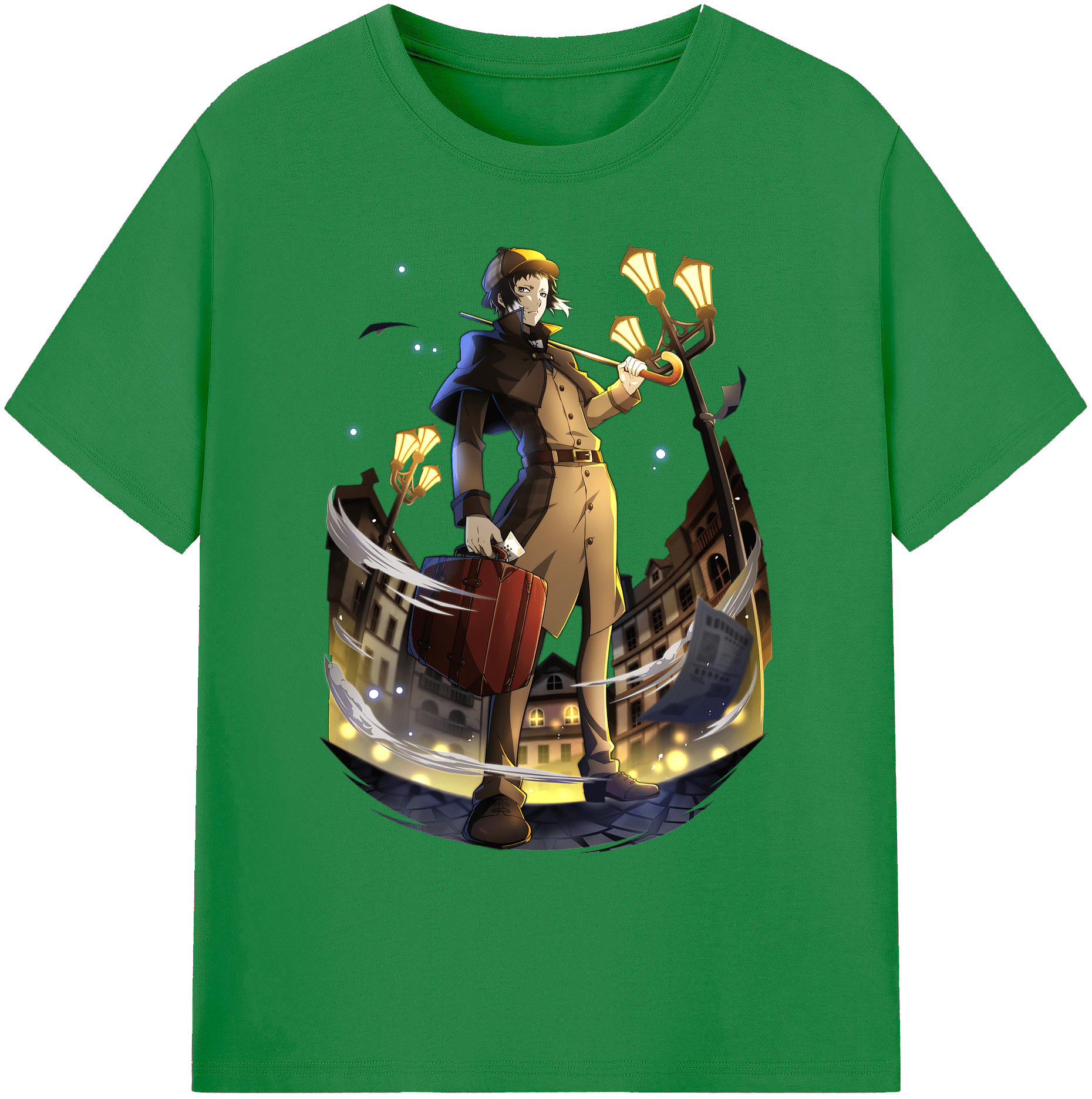 （画像用） 文豪ストレイドッグス Bungo Stray Dogs 綿100％ メンズ半袖Tシャツ｜肌触りやわらか＆通気性
