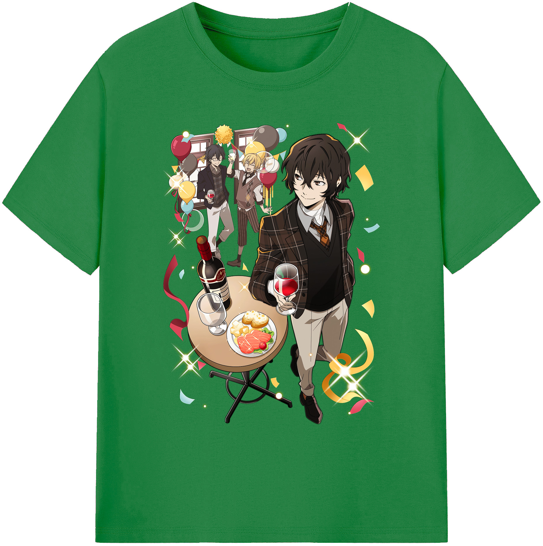 （画像用） 文豪ストレイドッグス Bungo Stray Dogs 綿100％ メンズ半袖Tシャツ｜肌触りやわらか＆通気性