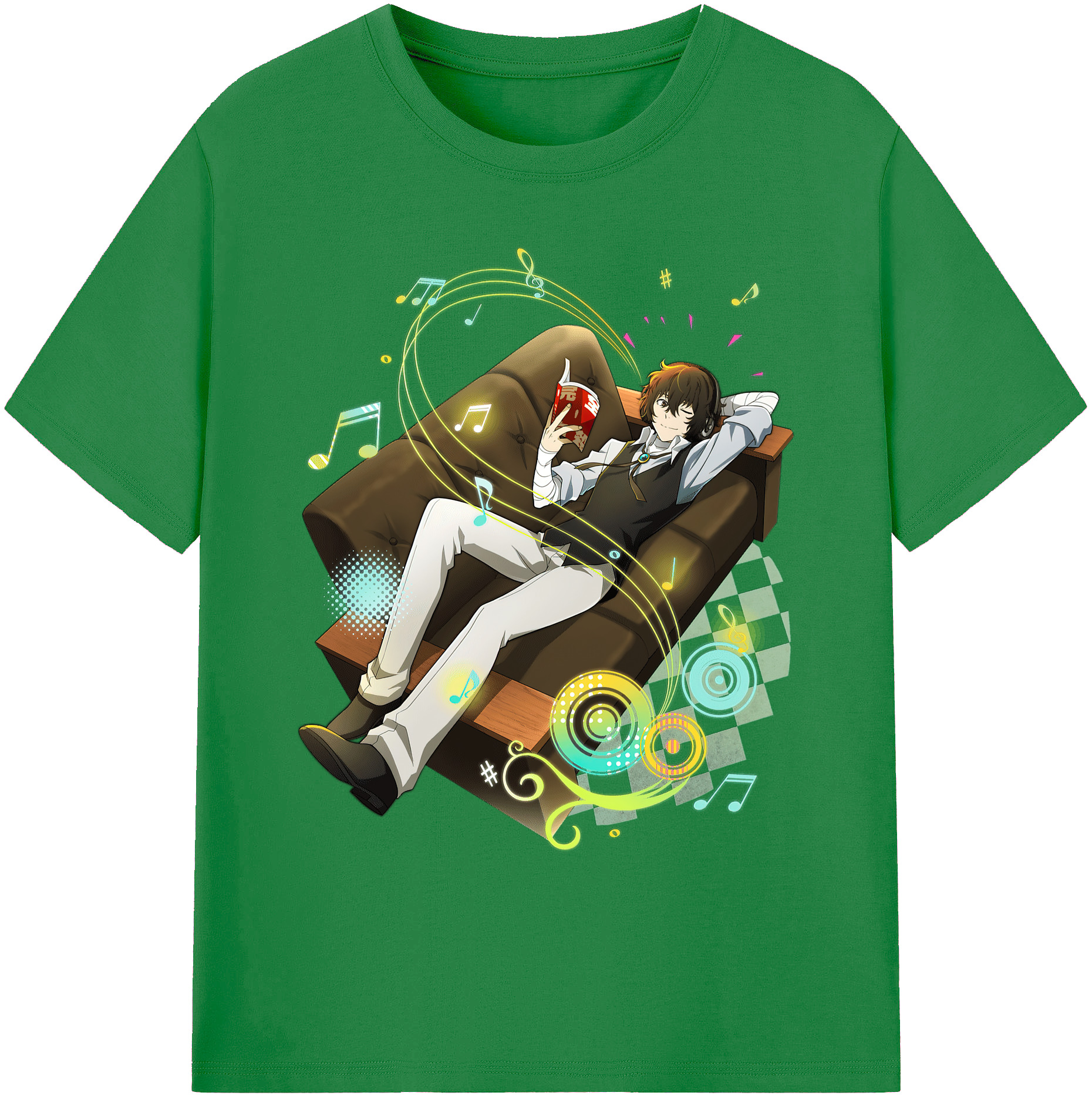 （画像用） 文豪ストレイドッグス Bungo Stray Dogs 綿100％ メンズ半袖Tシャツ｜肌触りやわらか＆通気性