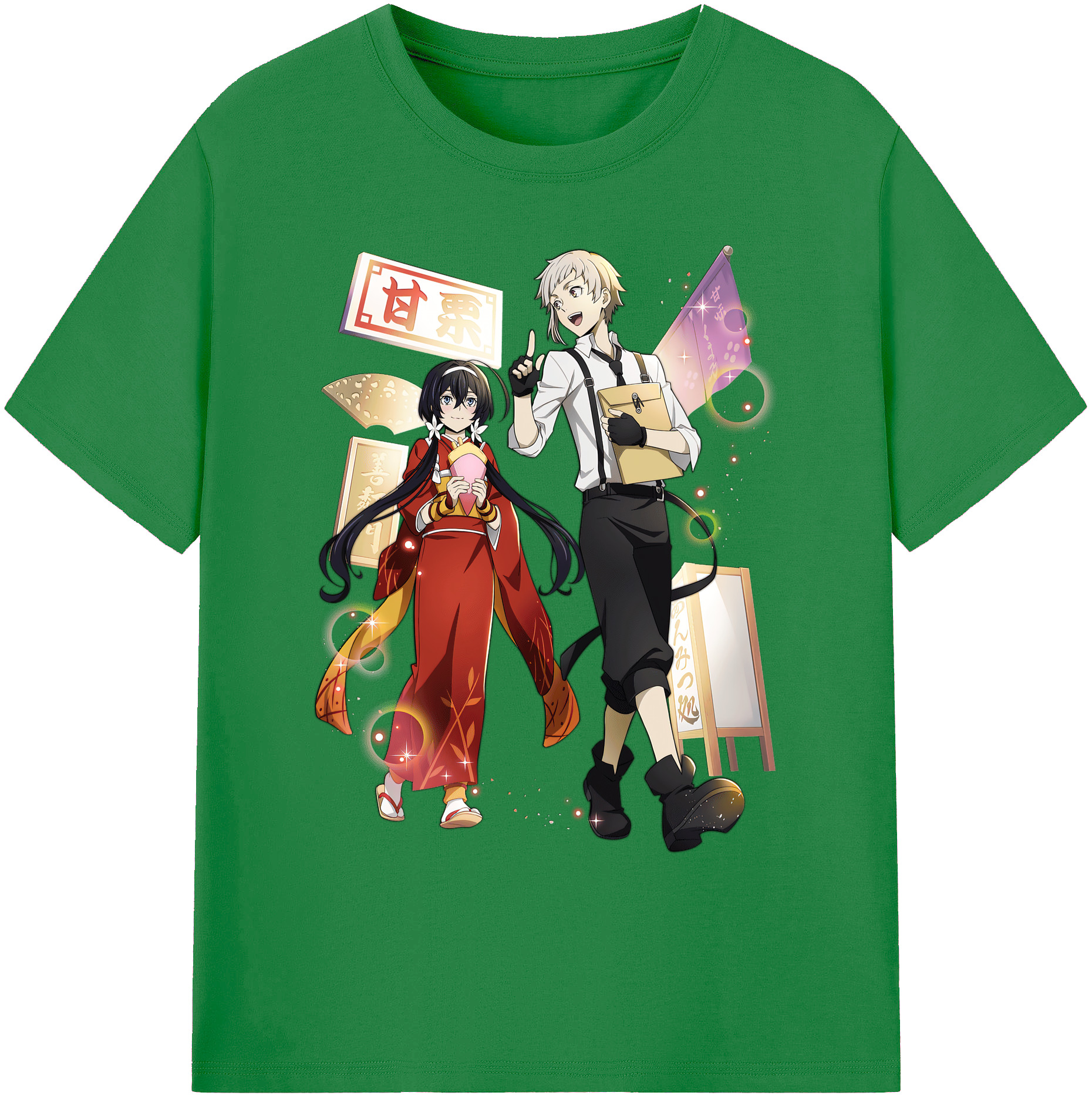 （画像用） 文豪ストレイドッグス Bungo Stray Dogs 綿100％ メンズ半袖Tシャツ｜肌触りやわらか＆通気性