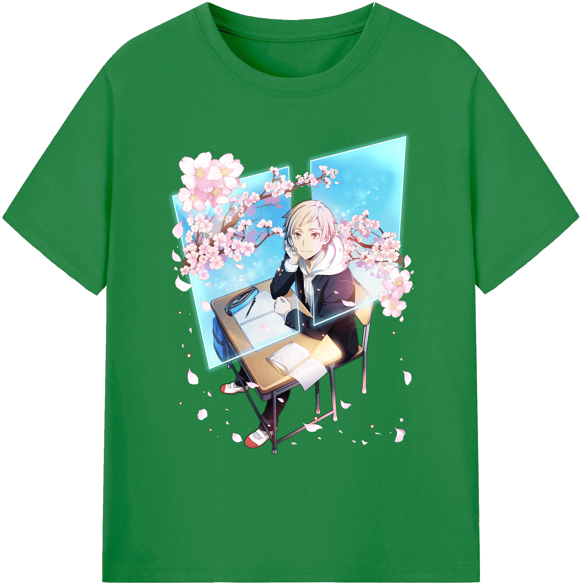 （画像用） 文豪ストレイドッグス Bungo Stray Dogs 綿100％ メンズ半袖Tシャツ｜肌触りやわらか＆通気性