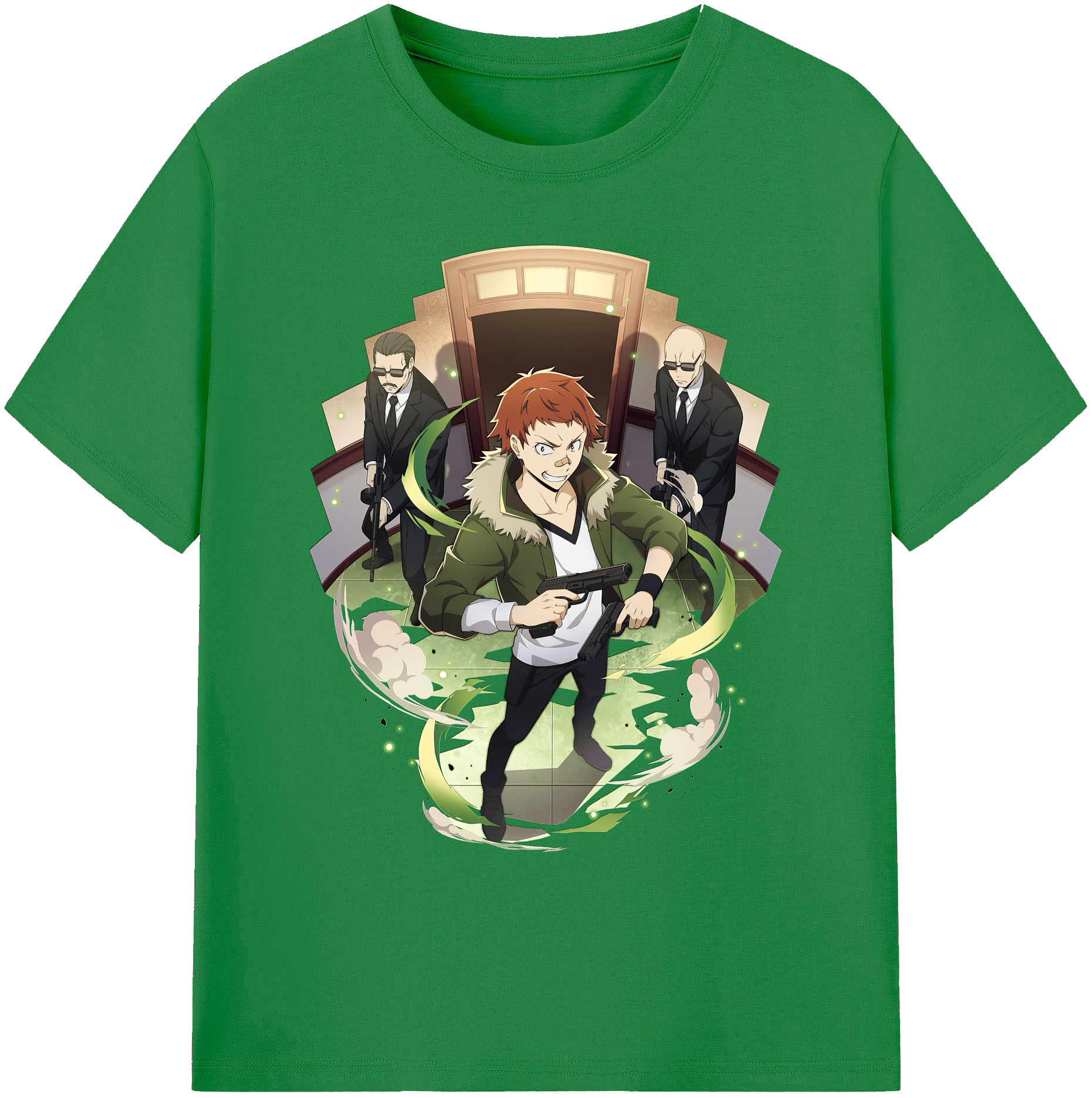 （画像用） 文豪ストレイドッグス Bungo Stray Dogs 綿100％ メンズ半袖Tシャツ｜肌触りやわらか＆通気性