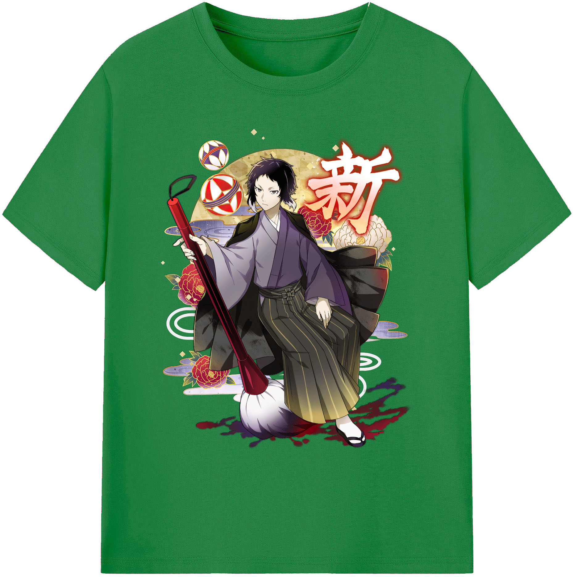 （画像用） 文豪ストレイドッグス Bungo Stray Dogs 綿100％ メンズ半袖Tシャツ｜肌触りやわらか＆通気性