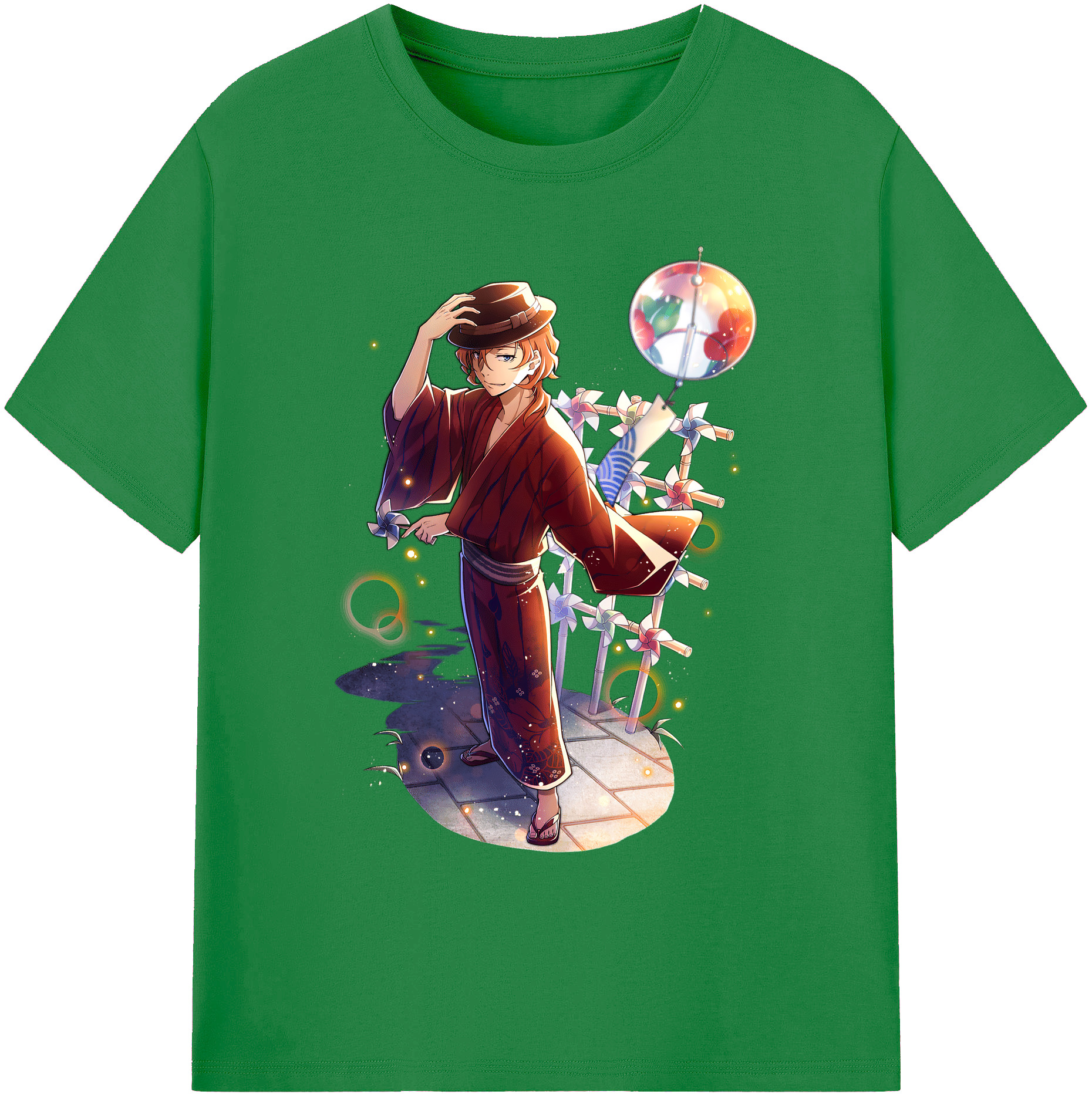（画像用） 文豪ストレイドッグス Bungo Stray Dogs 綿100％ メンズ半袖Tシャツ｜肌触りやわらか＆通気性