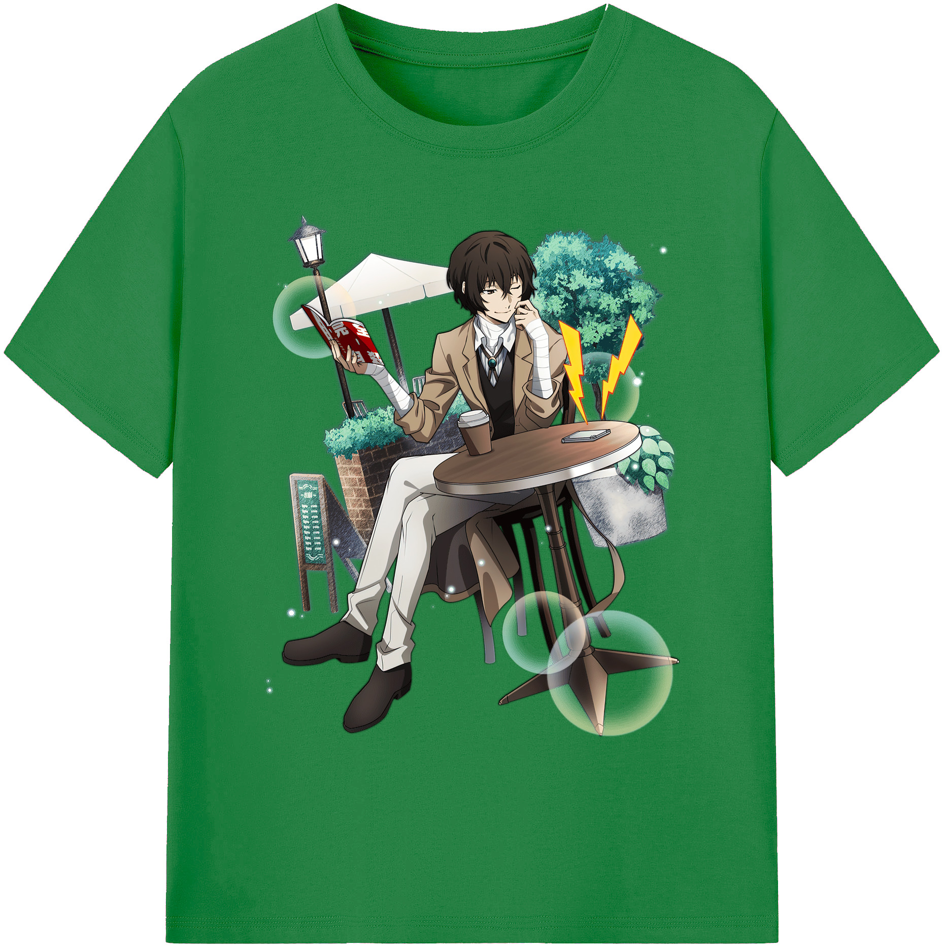 （画像用） 文豪ストレイドッグス Bungo Stray Dogs 綿100％ メンズ半袖Tシャツ｜肌触りやわらか＆通気性