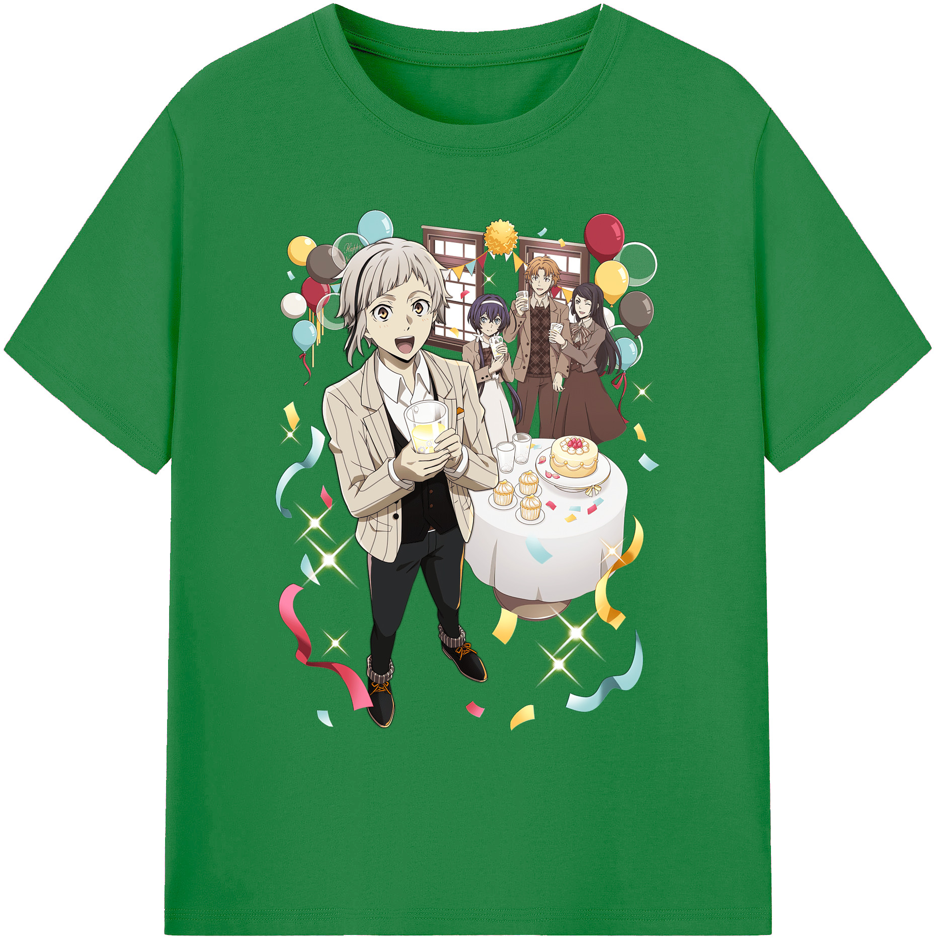 （画像用） 文豪ストレイドッグス Bungo Stray Dogs 綿100％ メンズ半袖Tシャツ｜肌触りやわらか＆通気性