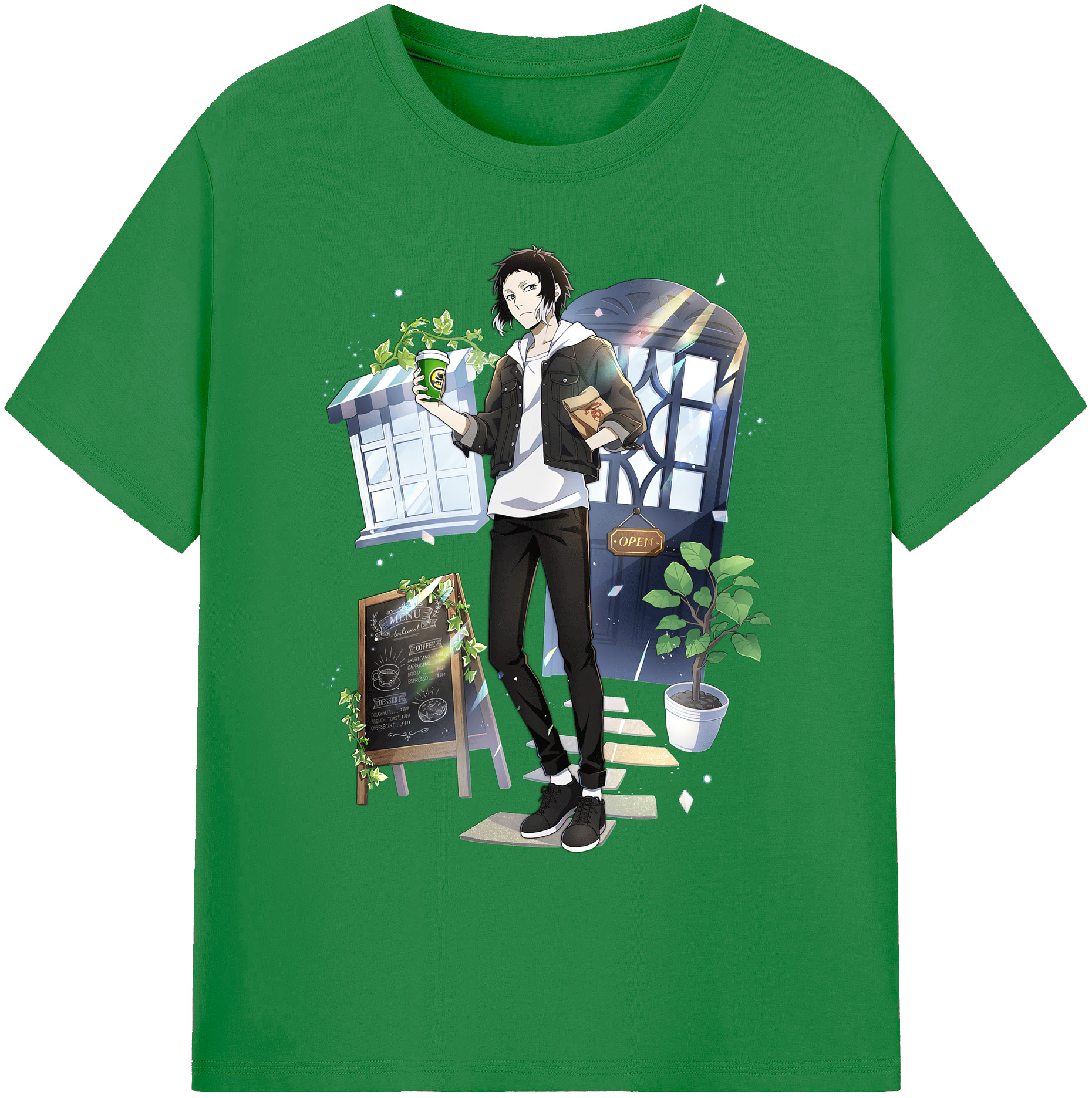 （画像用） 文豪ストレイドッグス Bungo Stray Dogs 綿100％ メンズ半袖Tシャツ｜肌触りやわらか＆通気性