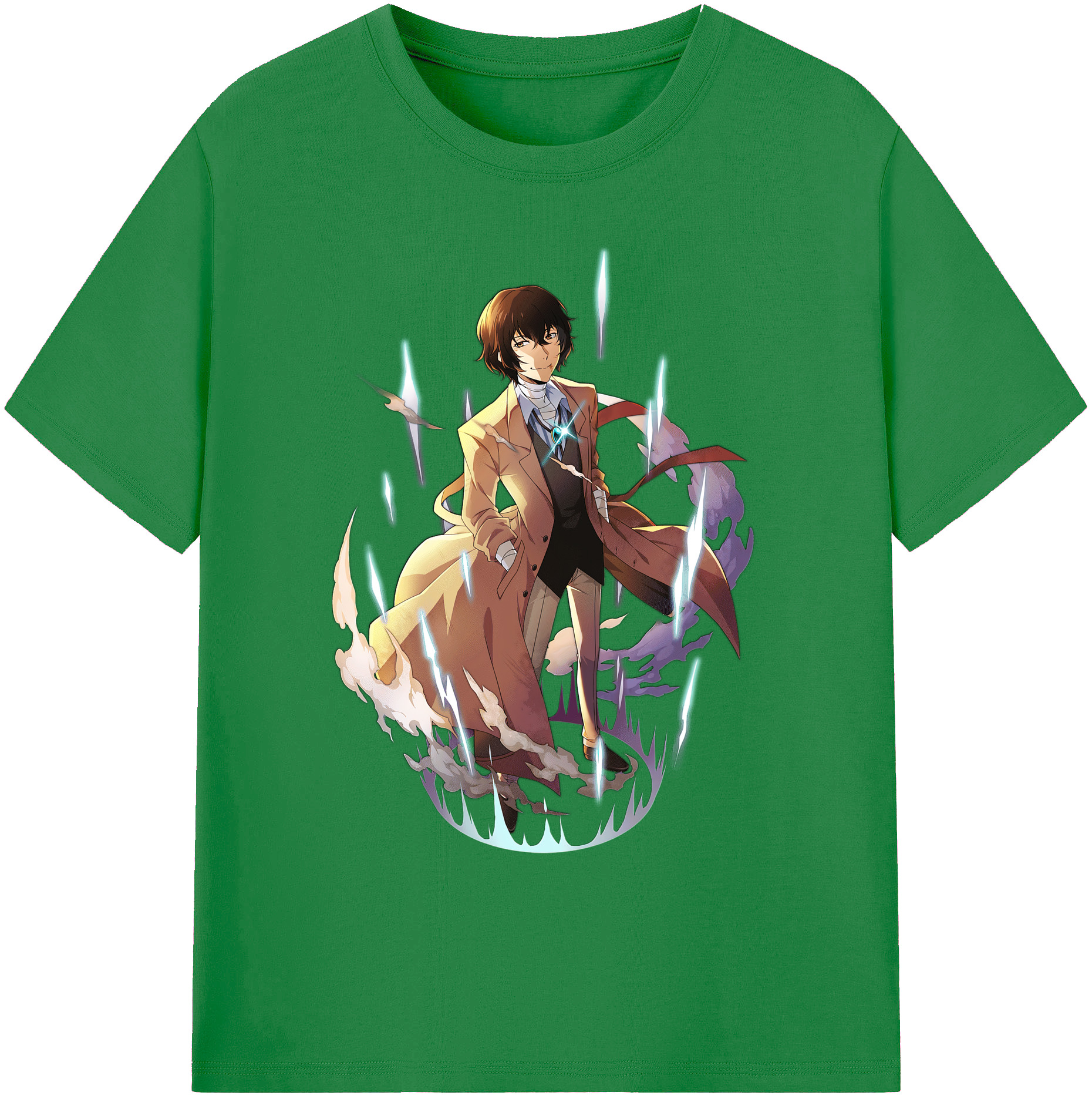 （画像用） 文豪ストレイドッグス Bungo Stray Dogs 綿100％ メンズ半袖Tシャツ｜肌触りやわらか＆通気性