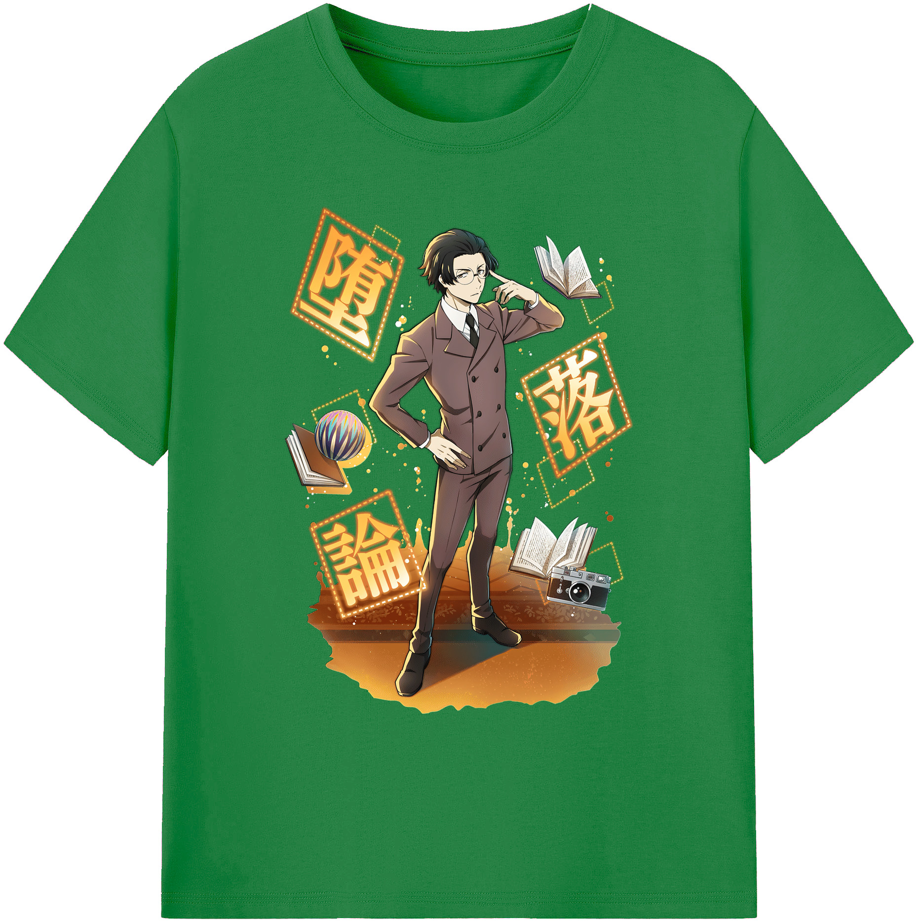（画像用） 文豪ストレイドッグス Bungo Stray Dogs 綿100％ メンズ半袖Tシャツ｜肌触りやわらか＆通気性