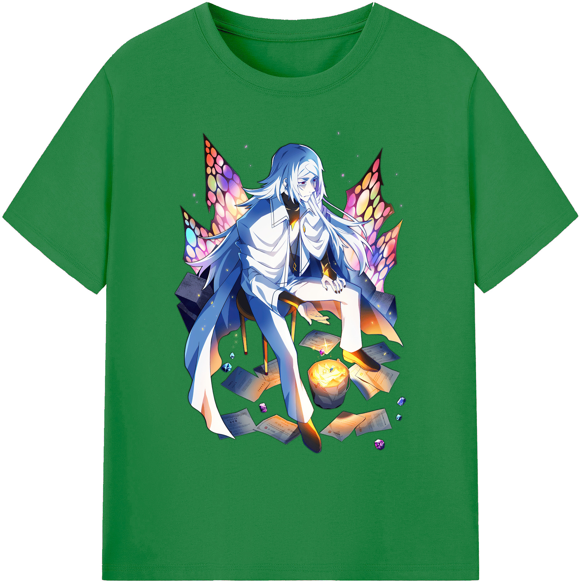 （画像用） 文豪ストレイドッグス Bungo Stray Dogs 綿100％ メンズ半袖Tシャツ｜肌触りやわらか＆通気性