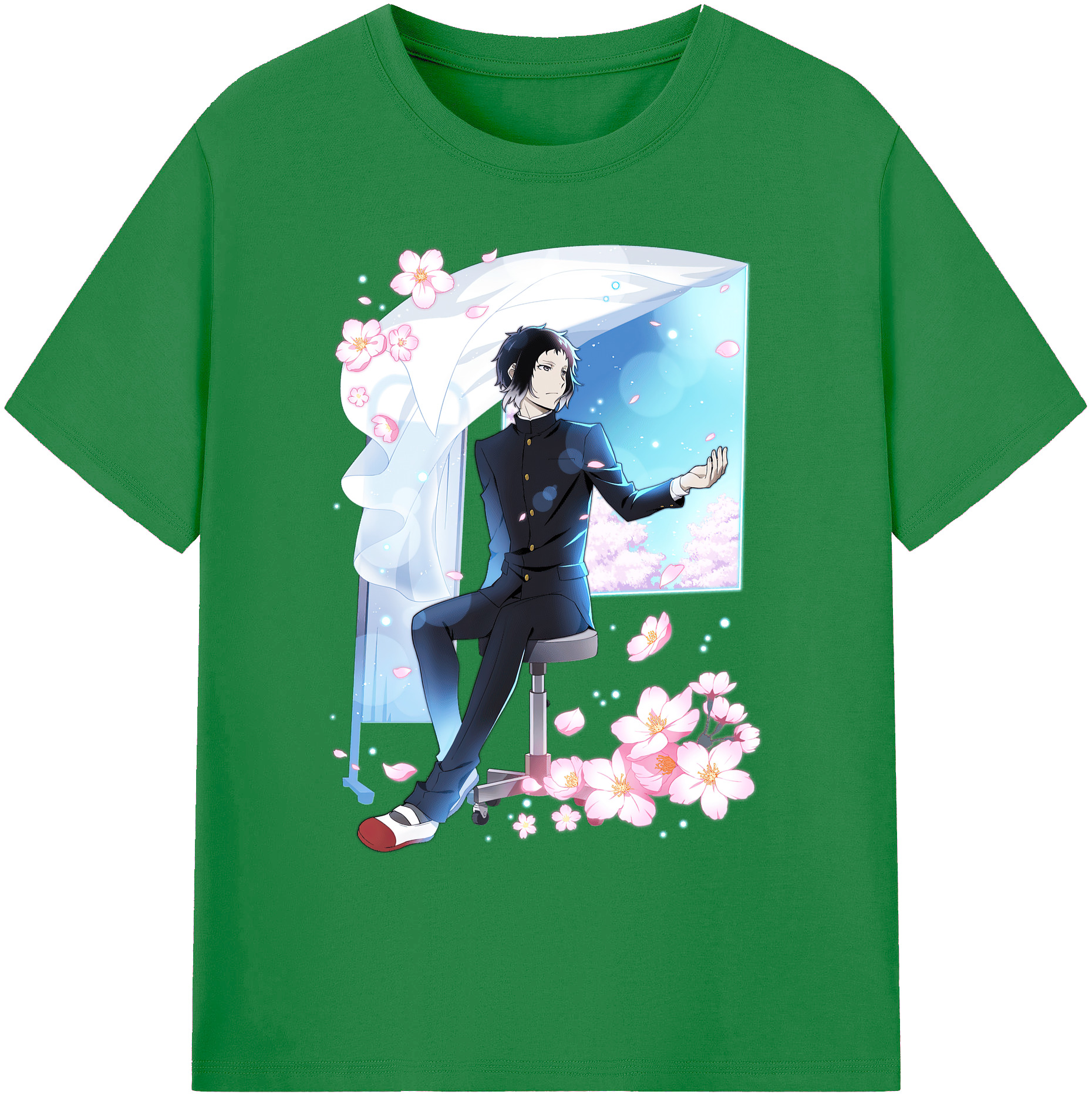 （画像用） 文豪ストレイドッグス Bungo Stray Dogs 綿100％ メンズ半袖Tシャツ｜肌触りやわらか＆通気性
