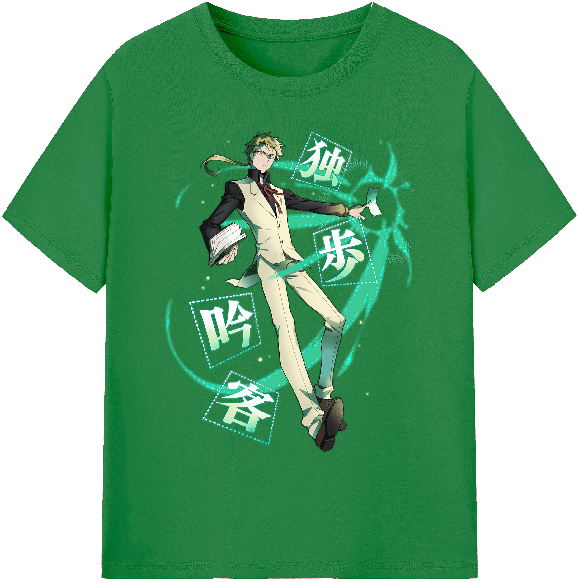 （画像用） 文豪ストレイドッグス Bungo Stray Dogs 綿100％ メンズ半袖Tシャツ｜肌触りやわらか＆通気性