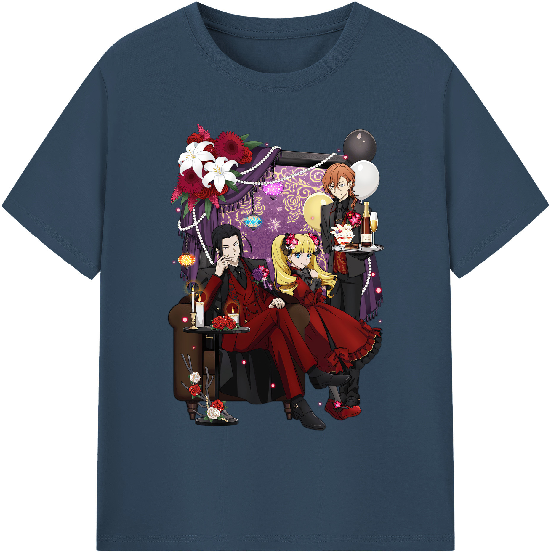 （画像用） 文豪ストレイドッグス Bungo Stray Dogs 綿100％ メンズ半袖Tシャツ｜肌触りやわらか＆通気性