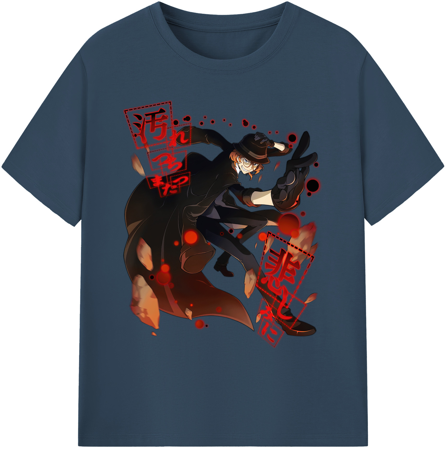 （画像用） 文豪ストレイドッグス Bungo Stray Dogs 綿100％ メンズ半袖Tシャツ｜肌触りやわらか＆通気性