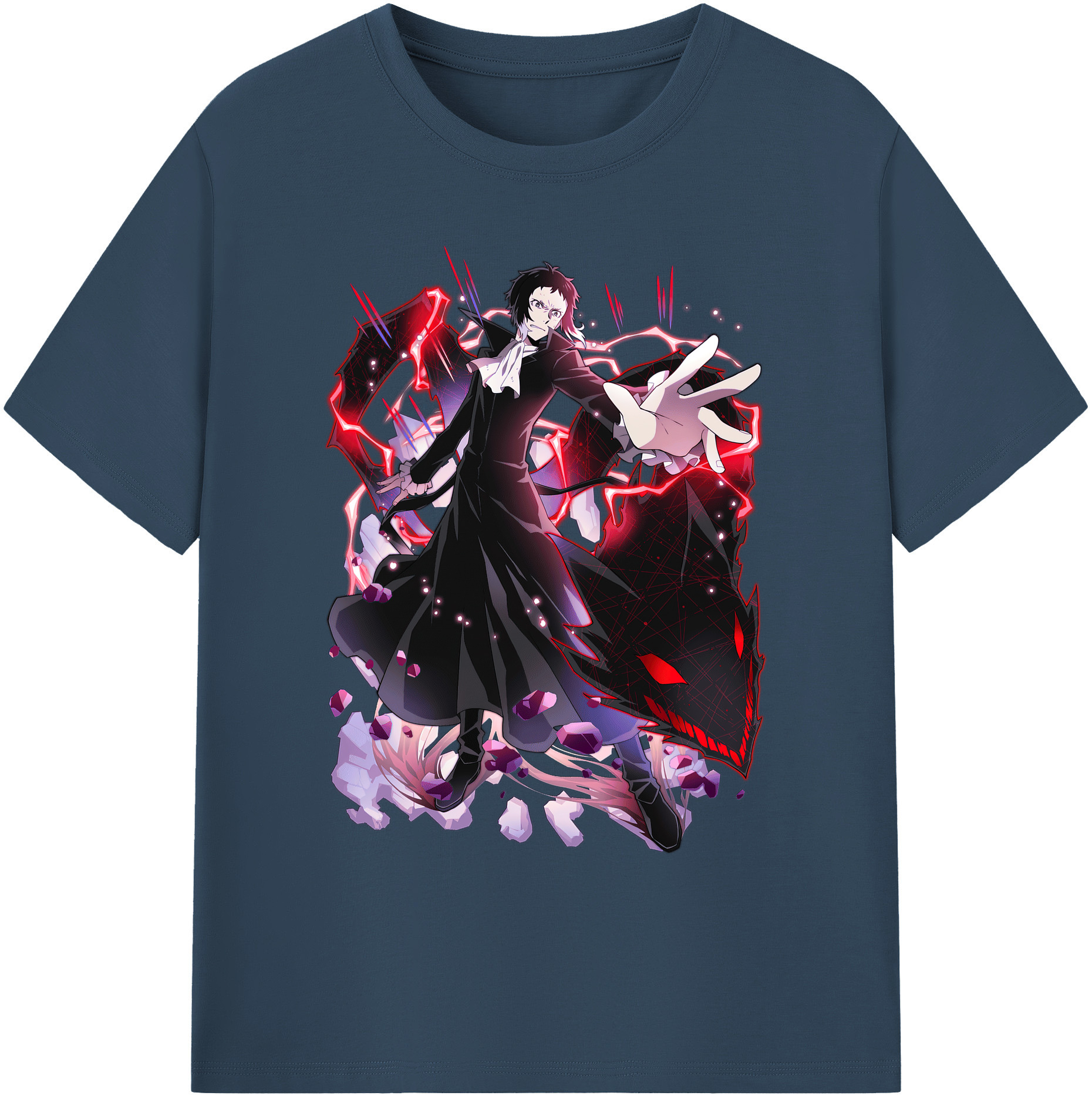 （画像用） 文豪ストレイドッグス Bungo Stray Dogs 綿100％ メンズ半袖Tシャツ｜肌触りやわらか＆通気性