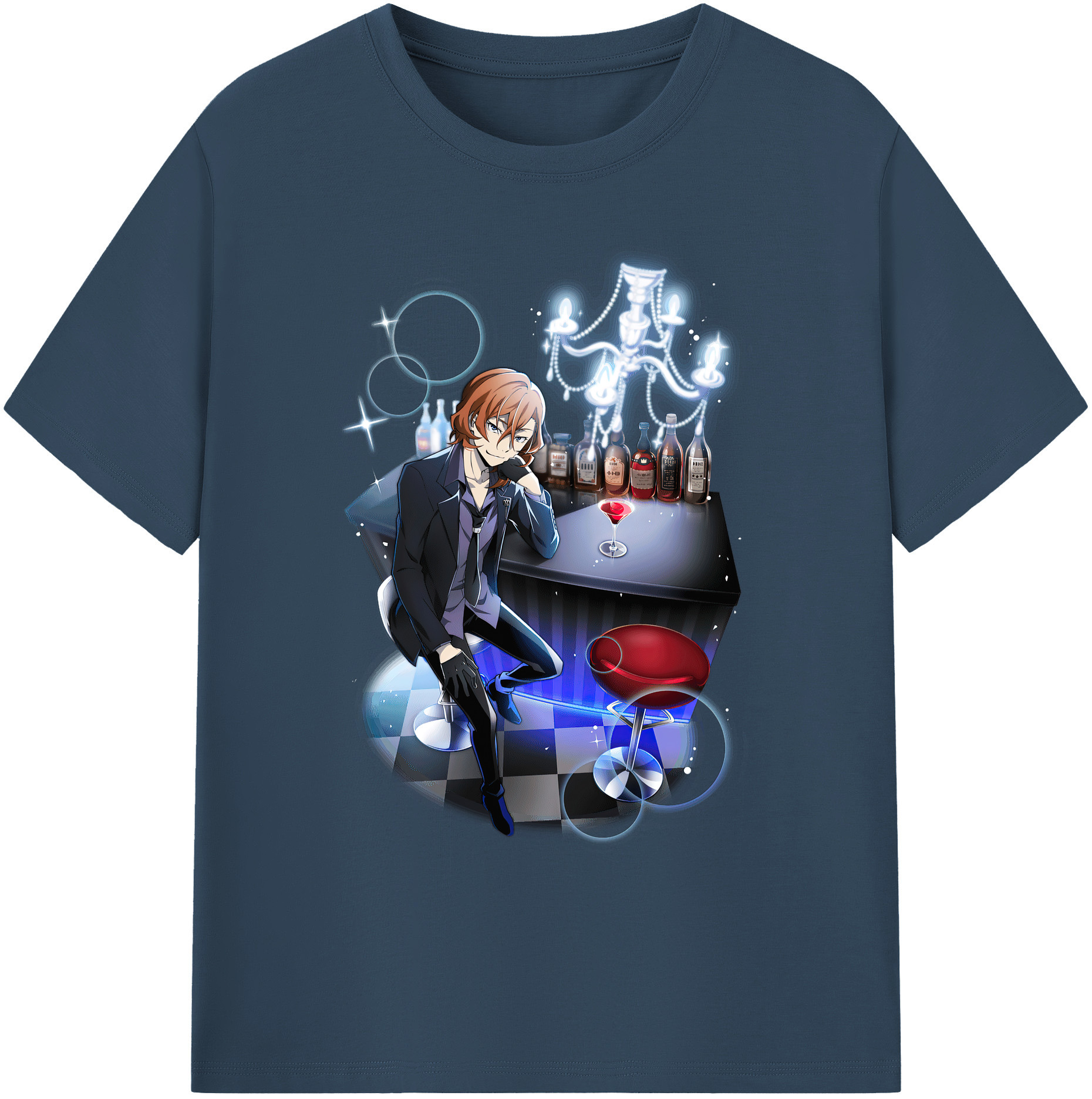 （画像用） 文豪ストレイドッグス Bungo Stray Dogs 綿100％ メンズ半袖Tシャツ｜肌触りやわらか＆通気性