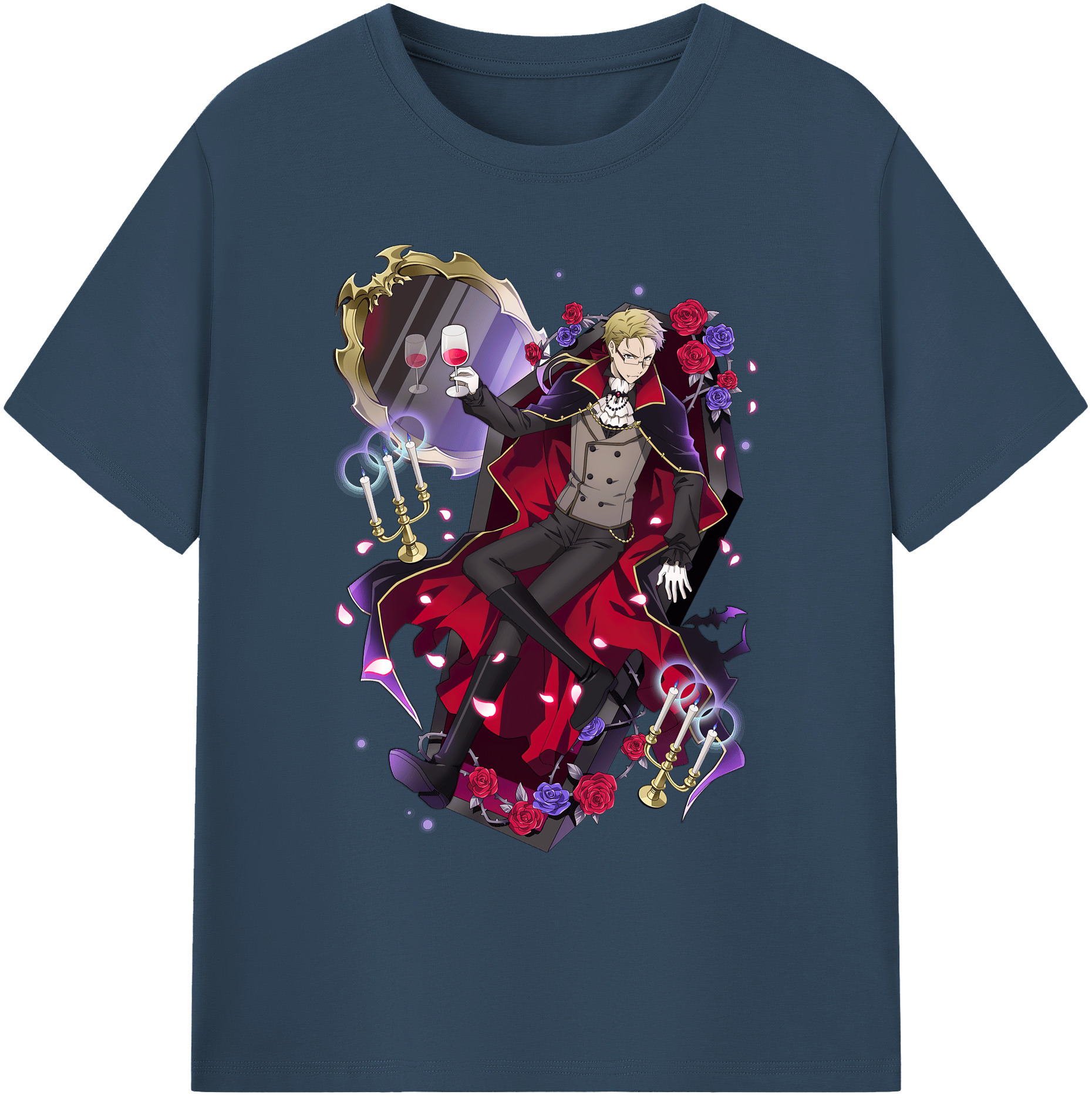 （画像用） 文豪ストレイドッグス Bungo Stray Dogs 綿100％ メンズ半袖Tシャツ｜肌触りやわらか＆通気性