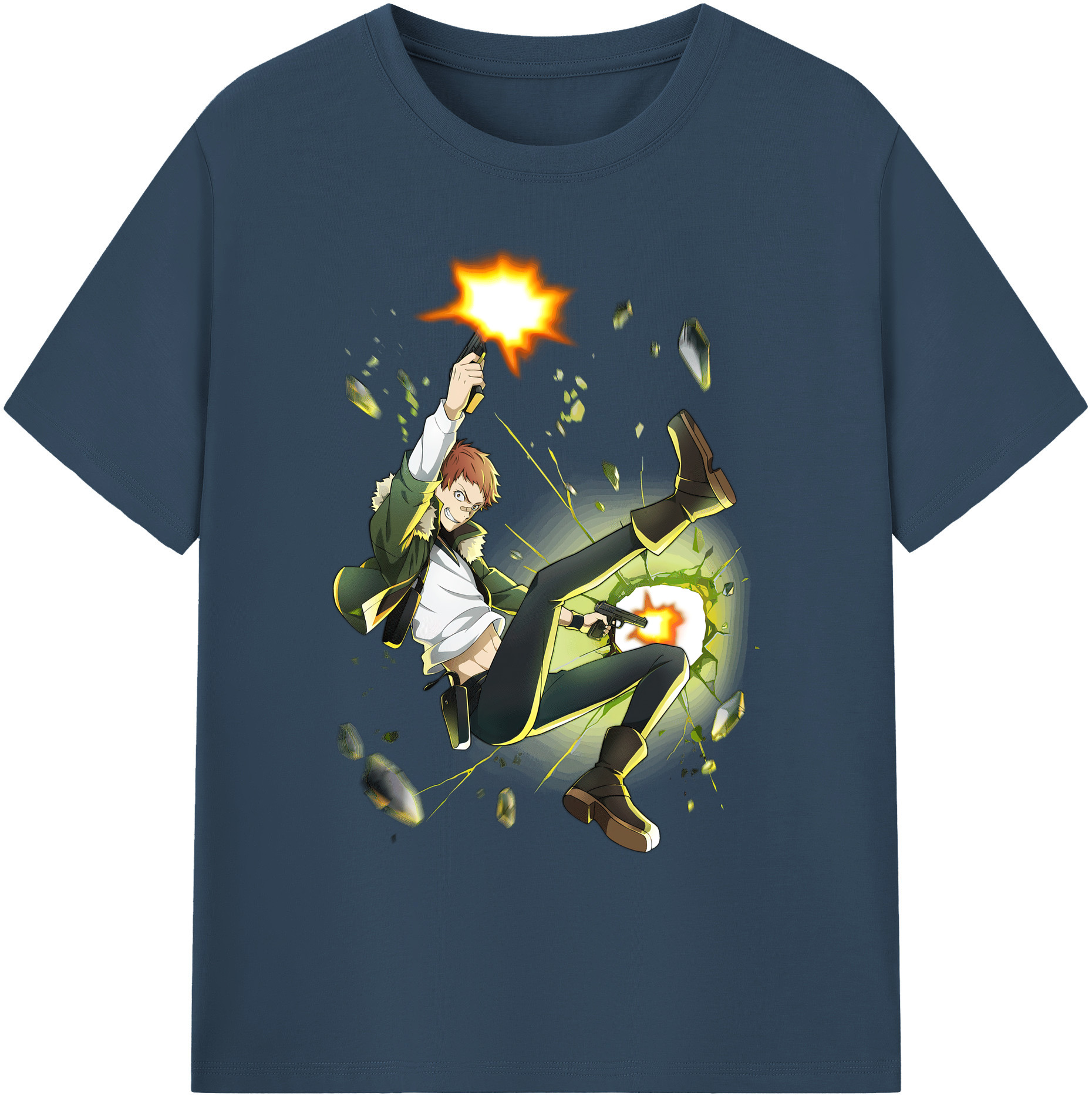 （画像用） 文豪ストレイドッグス Bungo Stray Dogs 綿100％ メンズ半袖Tシャツ｜肌触りやわらか＆通気性