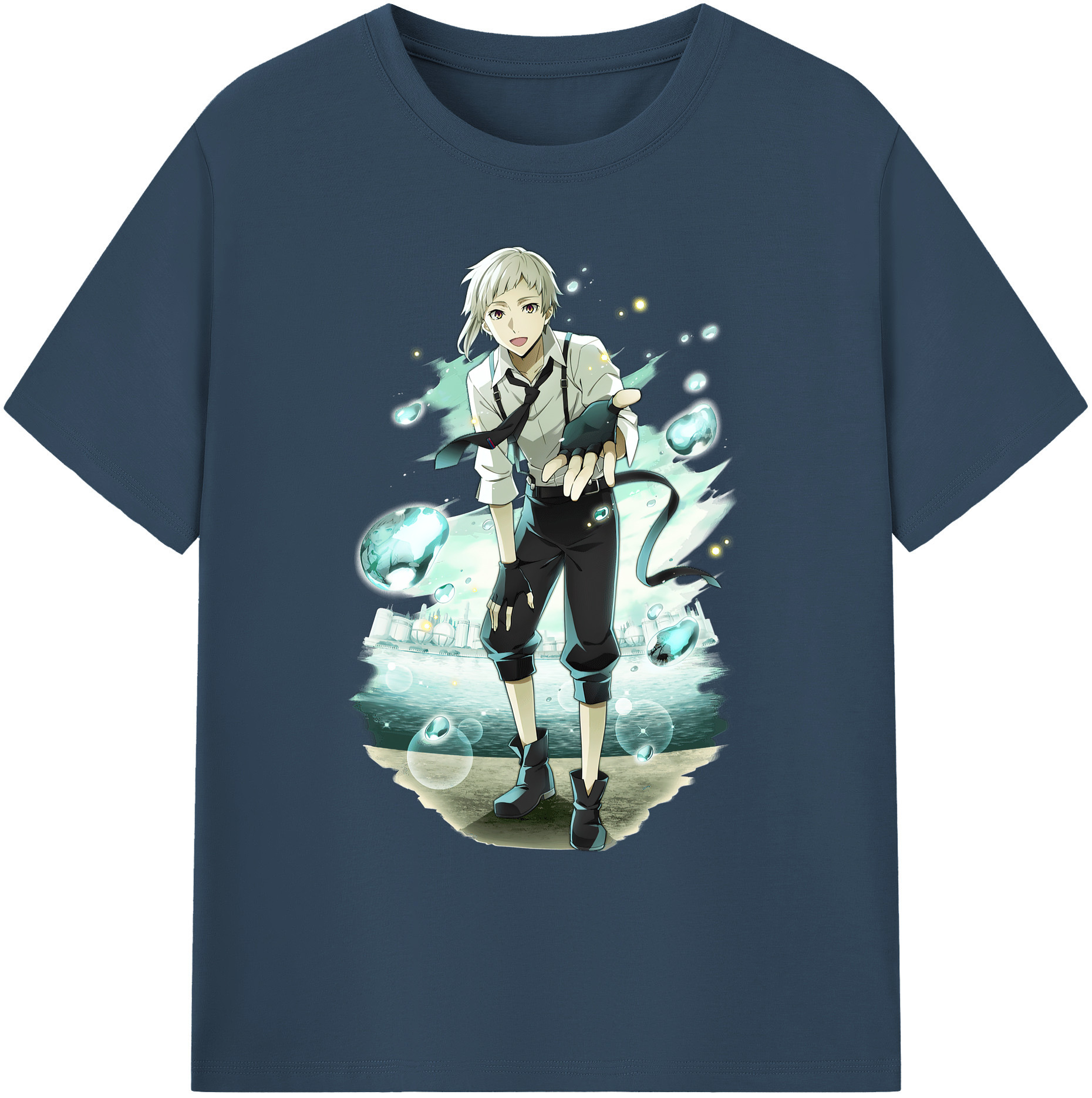 （画像用） 文豪ストレイドッグス Bungo Stray Dogs 綿100％ メンズ半袖Tシャツ｜肌触りやわらか＆通気性
