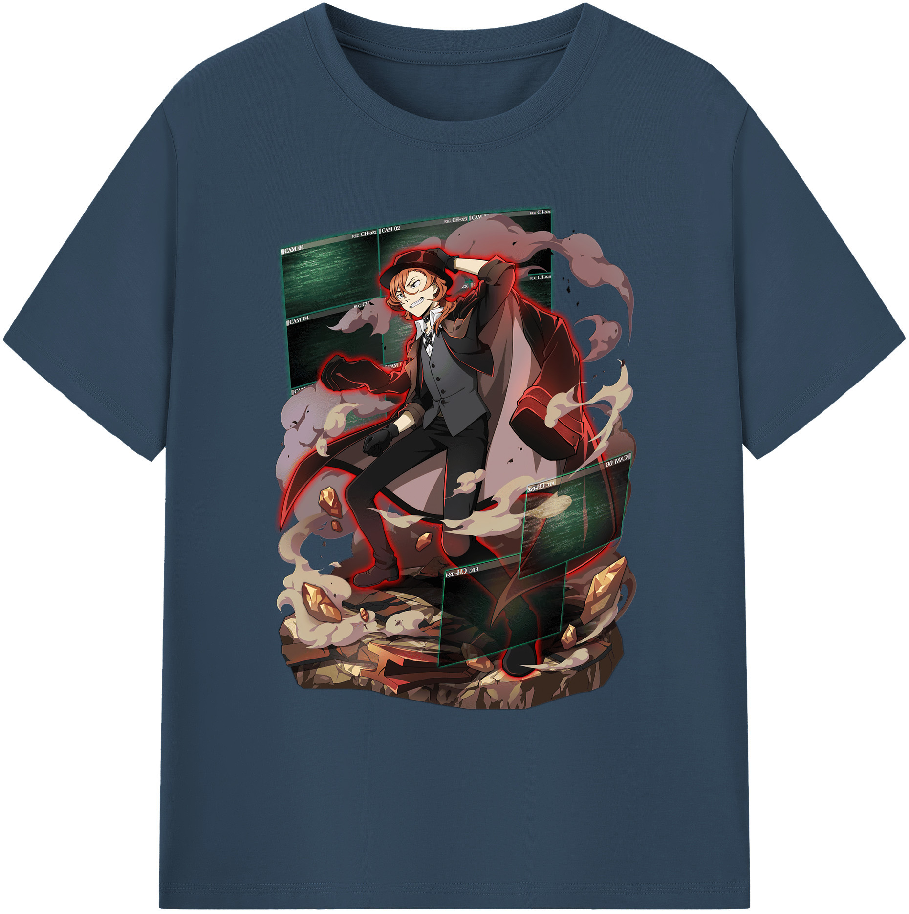 （画像用） 文豪ストレイドッグス Bungo Stray Dogs 綿100％ メンズ半袖Tシャツ｜肌触りやわらか＆通気性