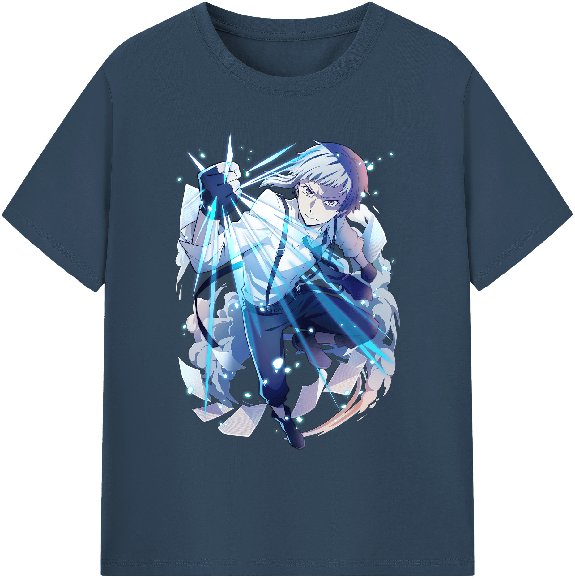 （画像用） 文豪ストレイドッグス Bungo Stray Dogs 綿100％ メンズ半袖Tシャツ｜肌触りやわらか＆通気性