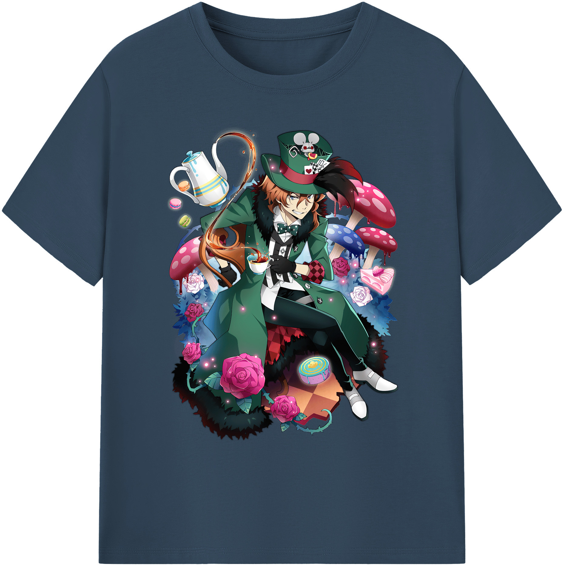 （画像用） 文豪ストレイドッグス Bungo Stray Dogs 綿100％ メンズ半袖Tシャツ｜肌触りやわらか＆通気性