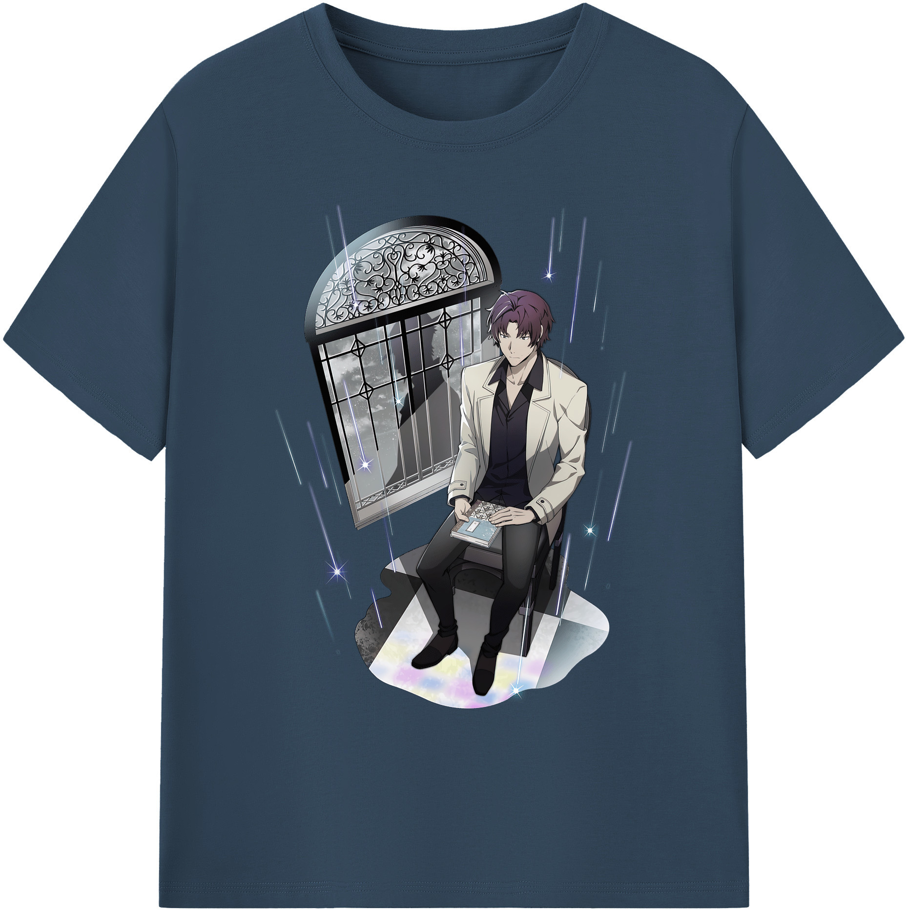 （画像用） 文豪ストレイドッグス Bungo Stray Dogs 綿100％ メンズ半袖Tシャツ｜肌触りやわらか＆通気性