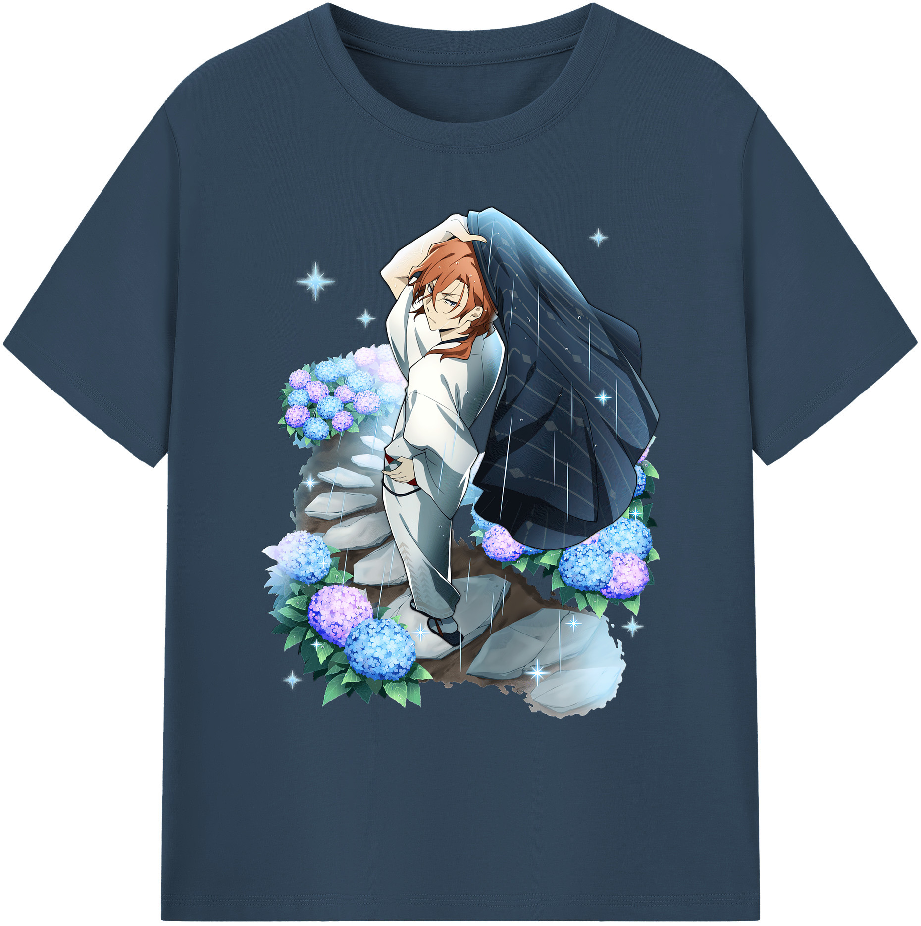 （画像用） 文豪ストレイドッグス Bungo Stray Dogs 綿100％ メンズ半袖Tシャツ｜肌触りやわらか＆通気性