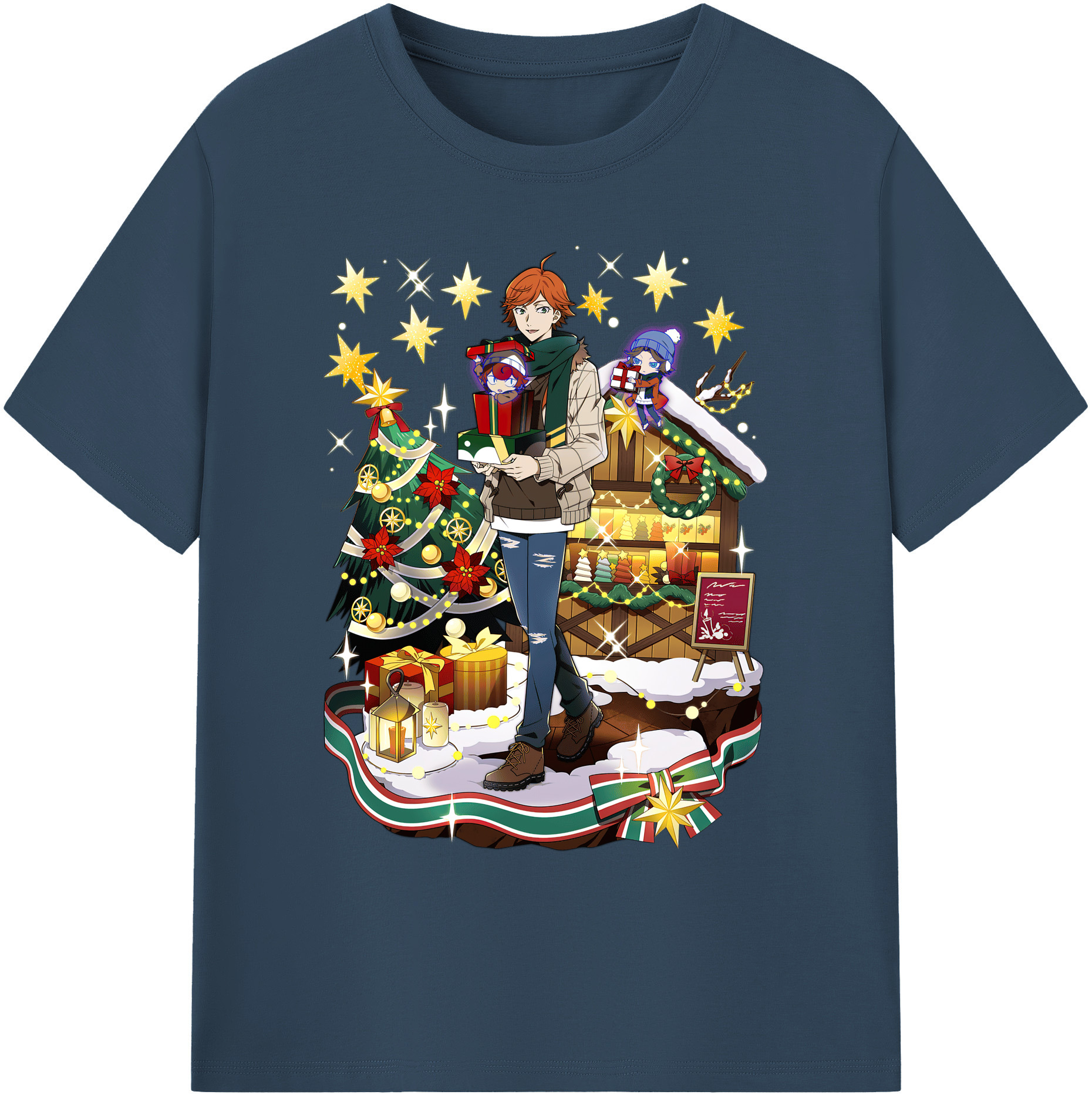 （画像用） 文豪ストレイドッグス Bungo Stray Dogs 綿100％ メンズ半袖Tシャツ｜肌触りやわらか＆通気性