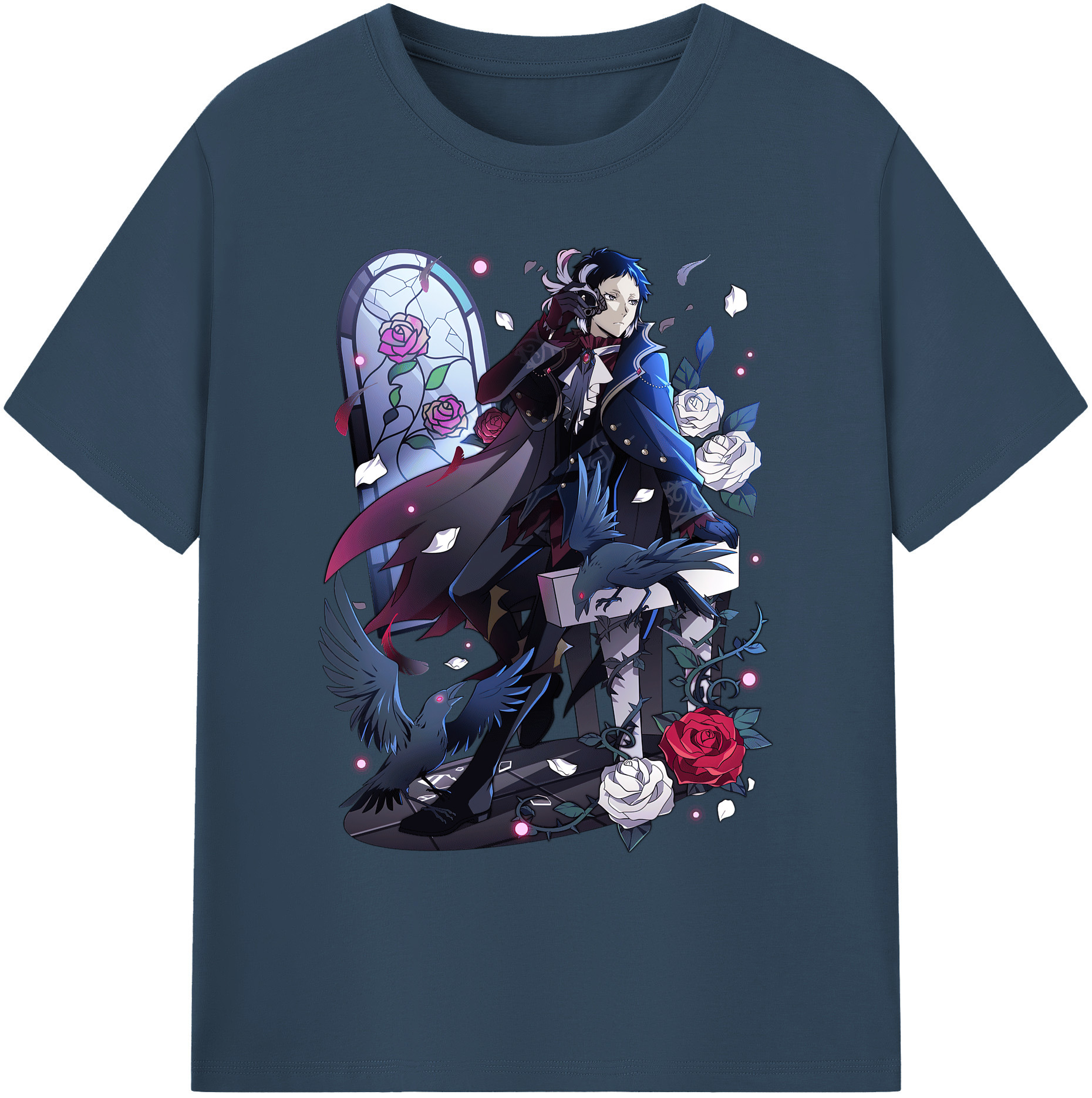（画像用） 文豪ストレイドッグス Bungo Stray Dogs 綿100％ メンズ半袖Tシャツ｜肌触りやわらか＆通気性