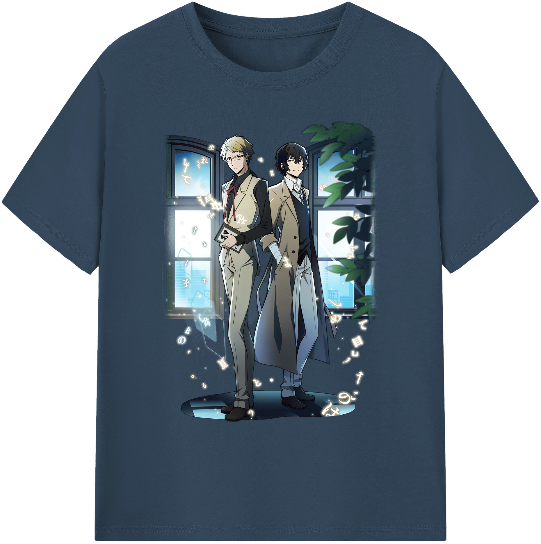 （画像用） 文豪ストレイドッグス Bungo Stray Dogs 綿100％ メンズ半袖Tシャツ｜肌触りやわらか＆通気性