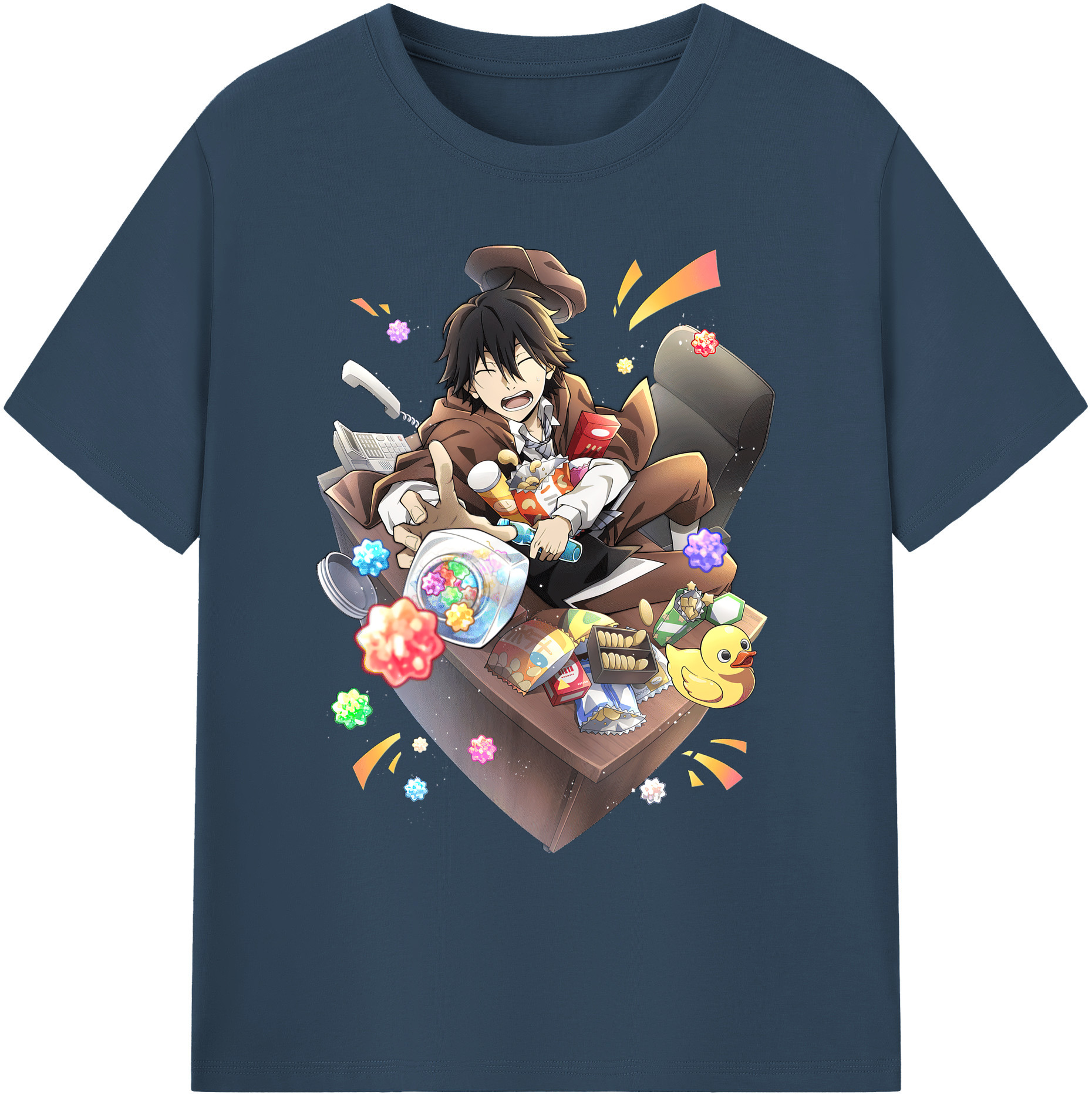 （画像用） 文豪ストレイドッグス Bungo Stray Dogs 綿100％ メンズ半袖Tシャツ｜肌触りやわらか＆通気性