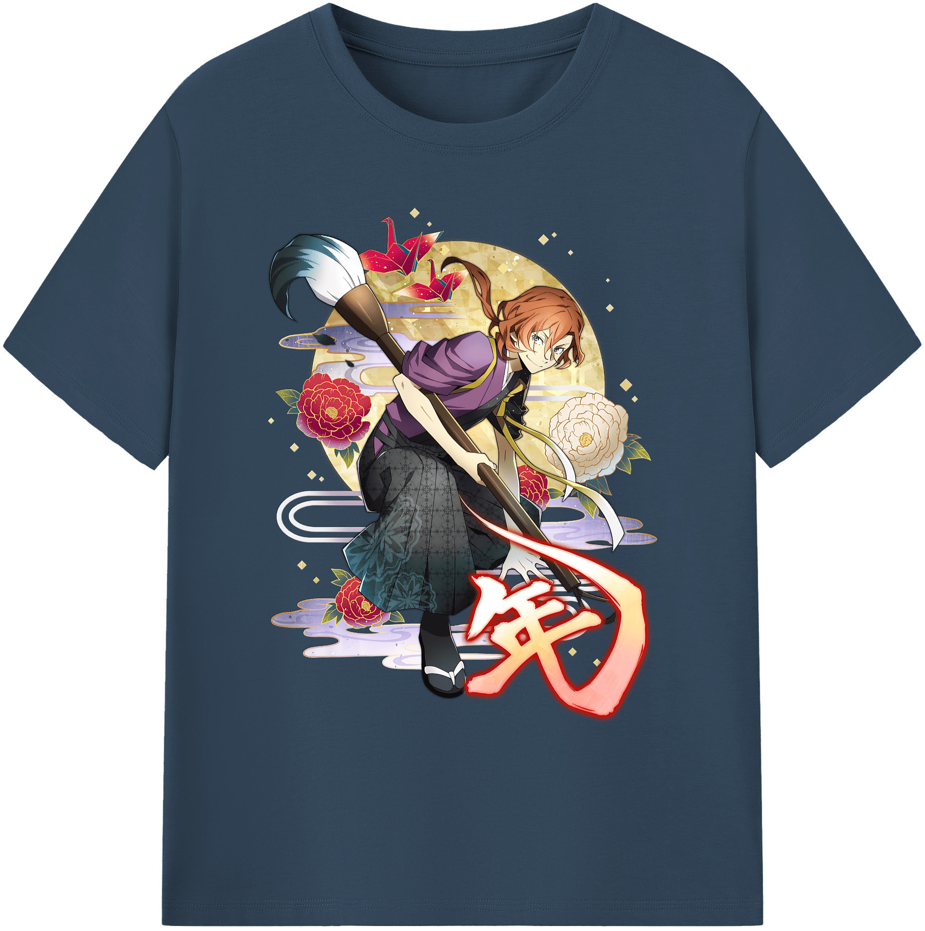 （画像用） 文豪ストレイドッグス Bungo Stray Dogs 綿100％ メンズ半袖Tシャツ｜肌触りやわらか＆通気性