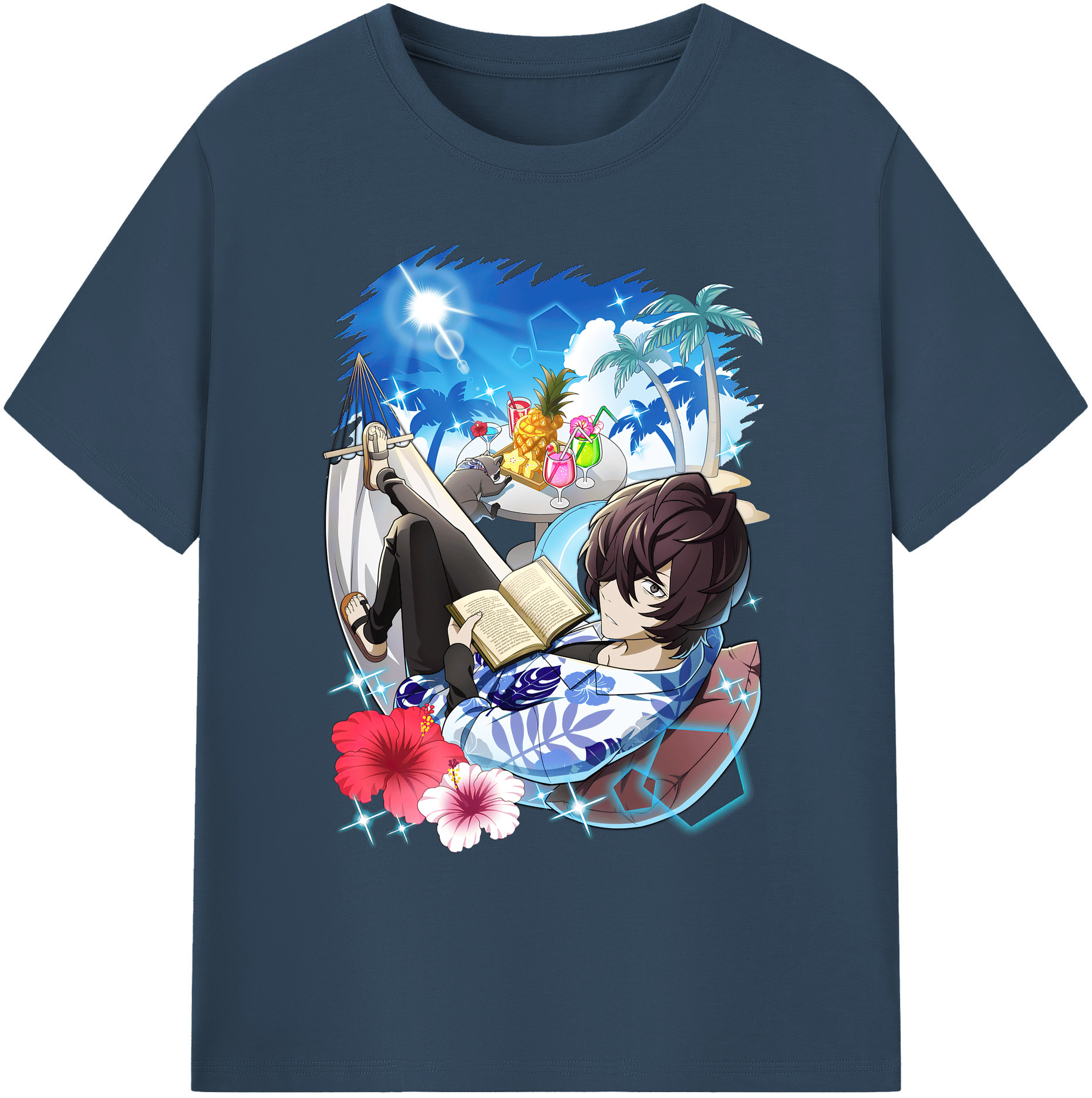 （画像用） 文豪ストレイドッグス Bungo Stray Dogs 綿100％ メンズ半袖Tシャツ｜肌触りやわらか＆通気性