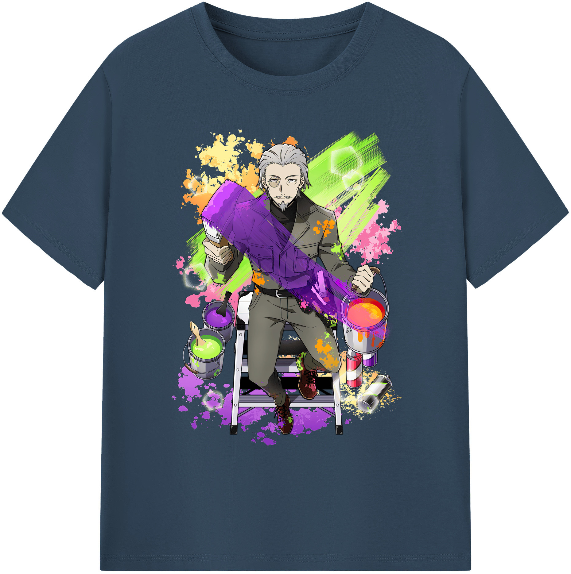 （画像用） 文豪ストレイドッグス Bungo Stray Dogs 綿100％ メンズ半袖Tシャツ｜肌触りやわらか＆通気性