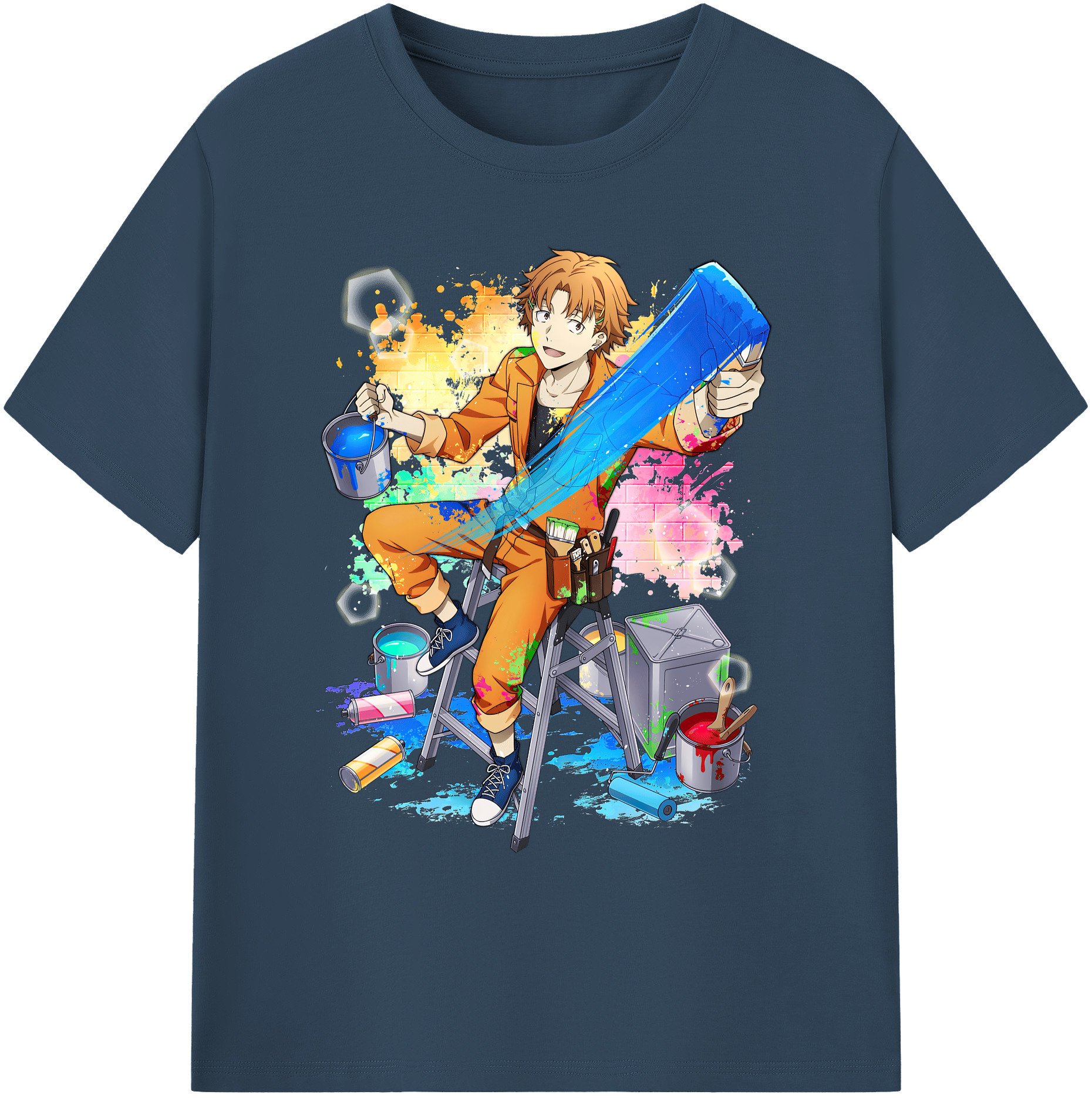 （画像用） 文豪ストレイドッグス Bungo Stray Dogs 綿100％ メンズ半袖Tシャツ｜肌触りやわらか＆通気性
