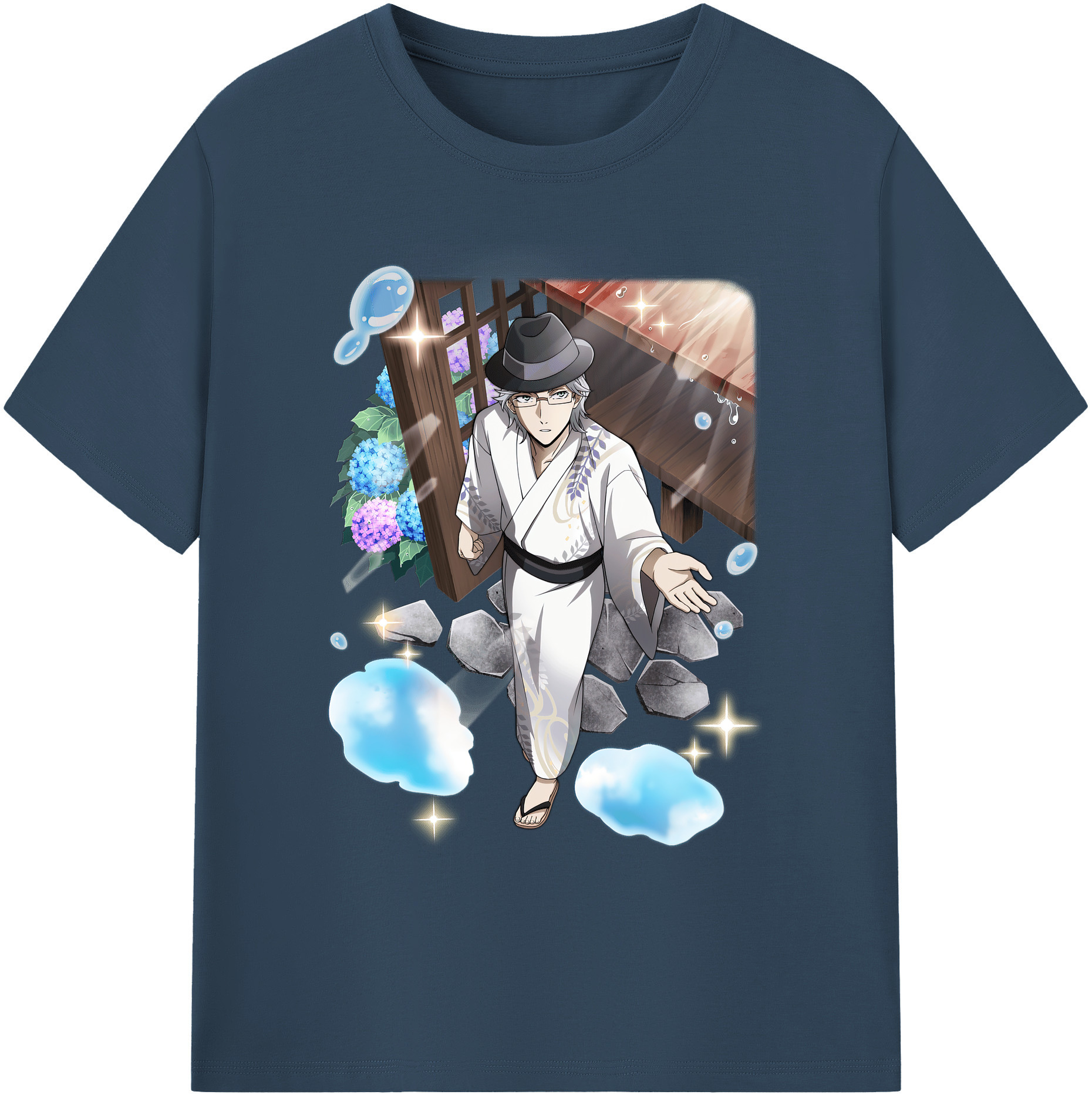 （画像用） 文豪ストレイドッグス Bungo Stray Dogs 綿100％ メンズ半袖Tシャツ｜肌触りやわらか＆通気性