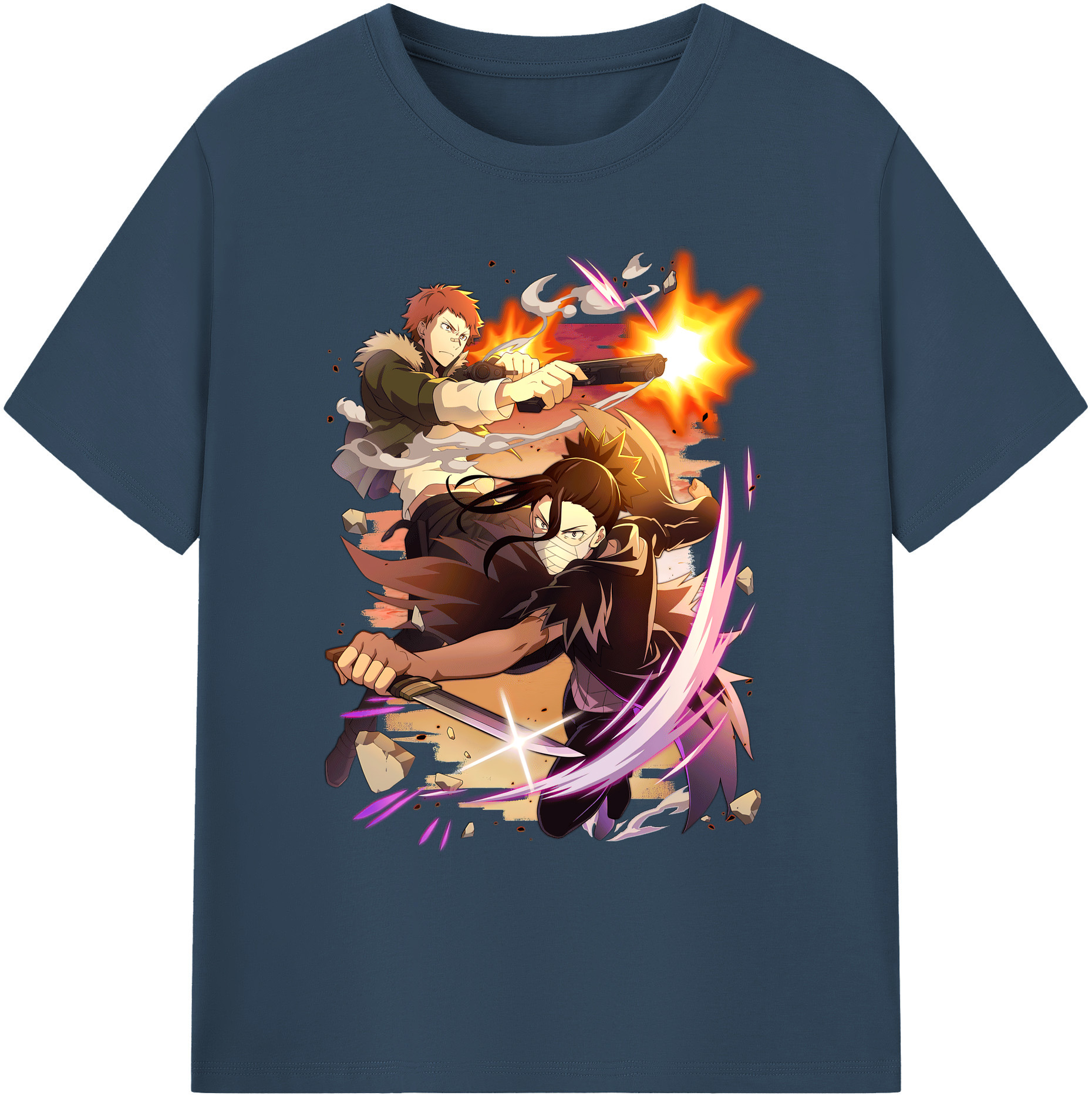 （画像用） 文豪ストレイドッグス Bungo Stray Dogs 綿100％ メンズ半袖Tシャツ｜肌触りやわらか＆通気性