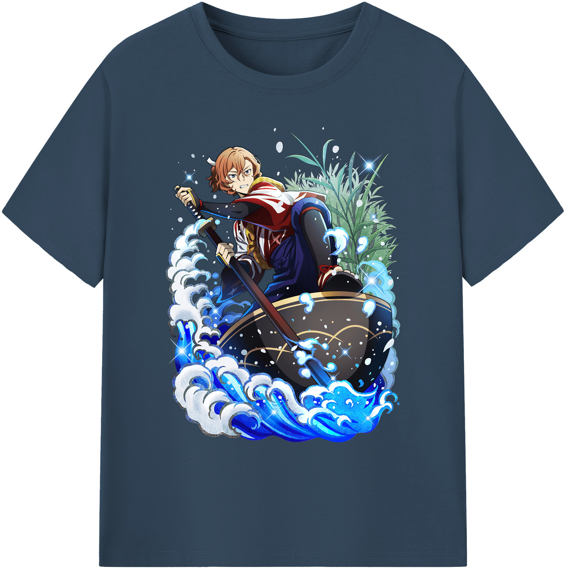 （画像用） 文豪ストレイドッグス Bungo Stray Dogs 綿100％ メンズ半袖Tシャツ｜肌触りやわらか＆通気性