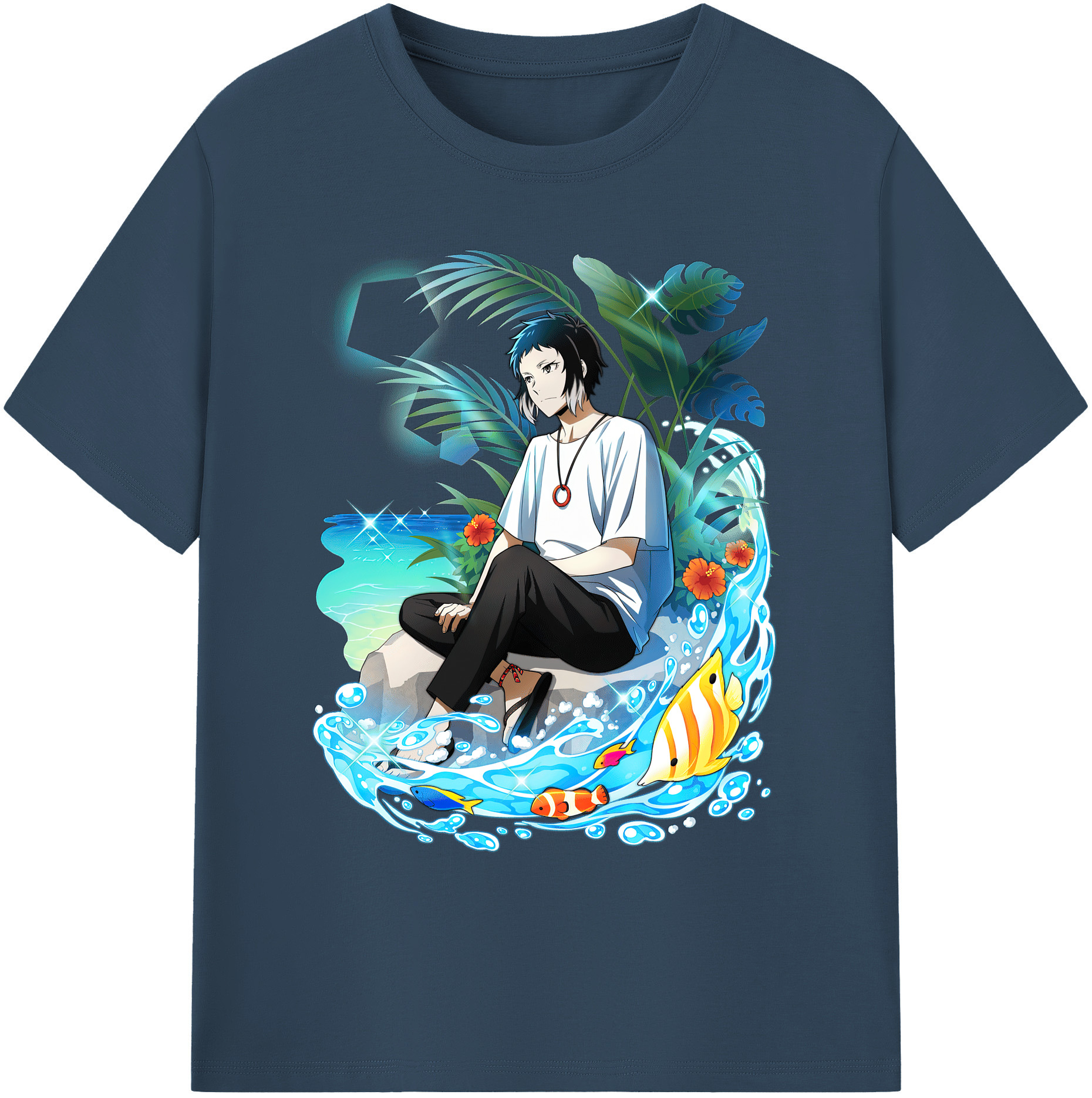 （画像用） 文豪ストレイドッグス Bungo Stray Dogs 綿100％ メンズ半袖Tシャツ｜肌触りやわらか＆通気性