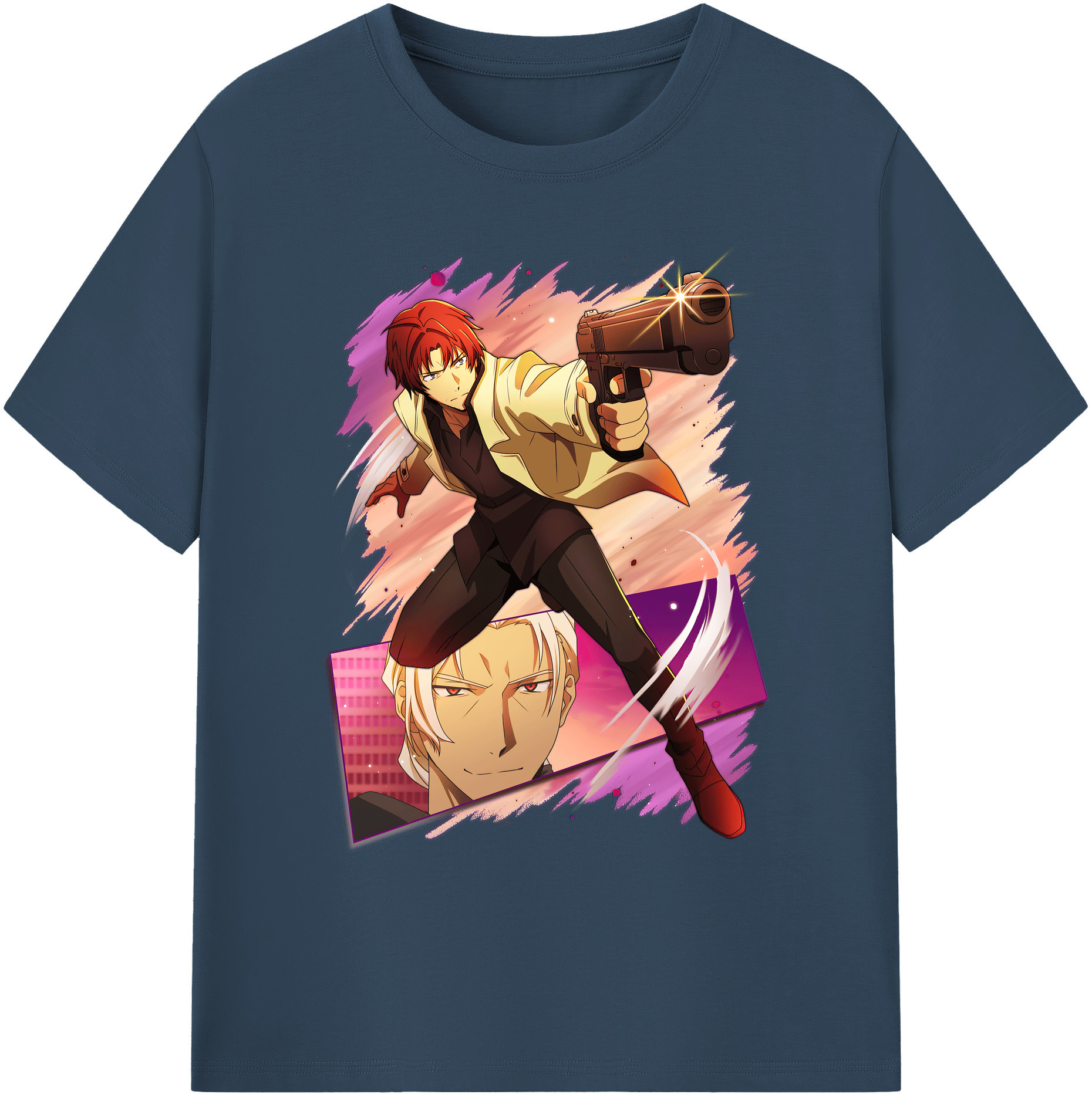 （画像用） 文豪ストレイドッグス Bungo Stray Dogs 綿100％ メンズ半袖Tシャツ｜肌触りやわらか＆通気性
