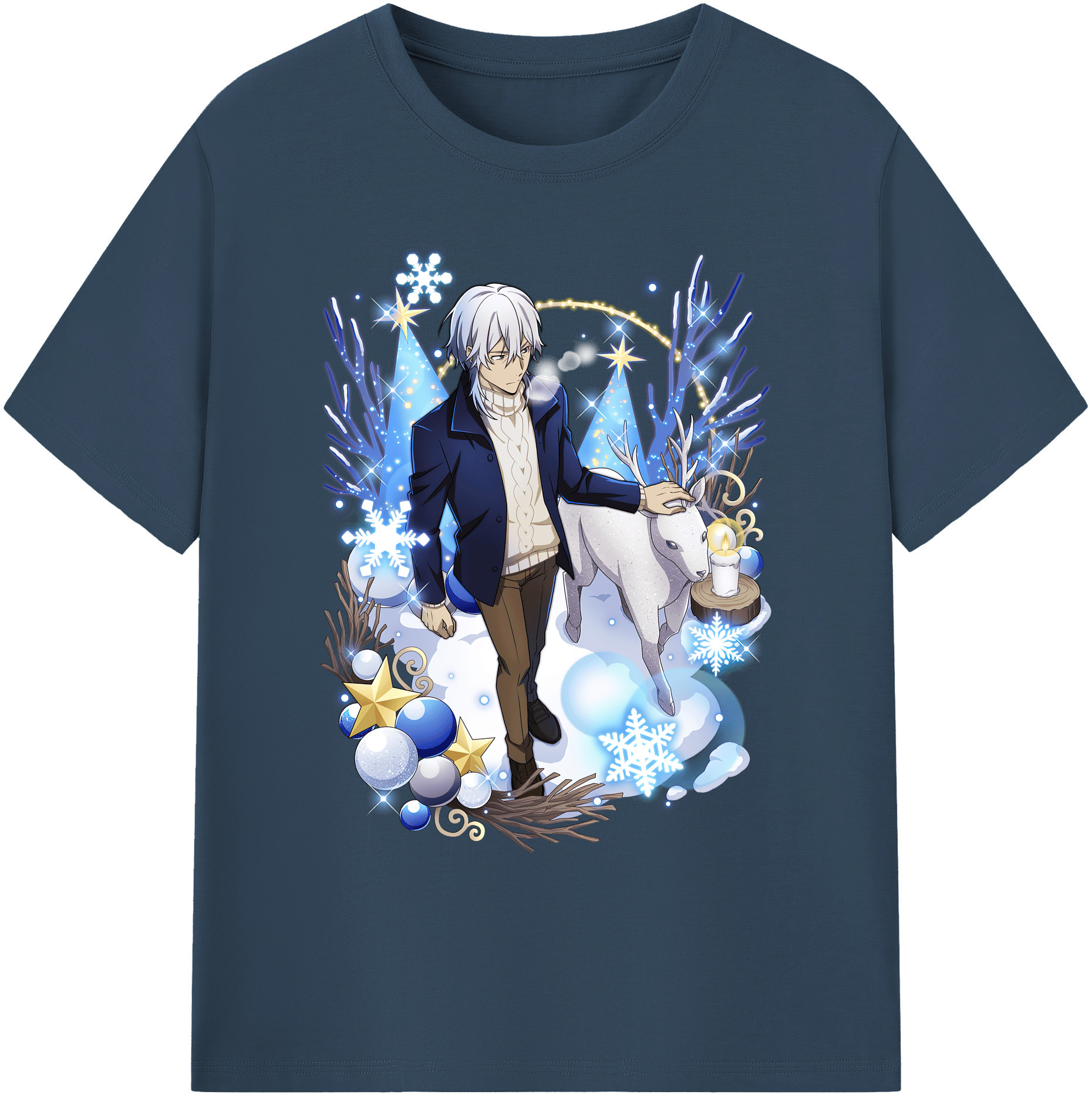 （画像用） 文豪ストレイドッグス Bungo Stray Dogs 綿100％ メンズ半袖Tシャツ｜肌触りやわらか＆通気性